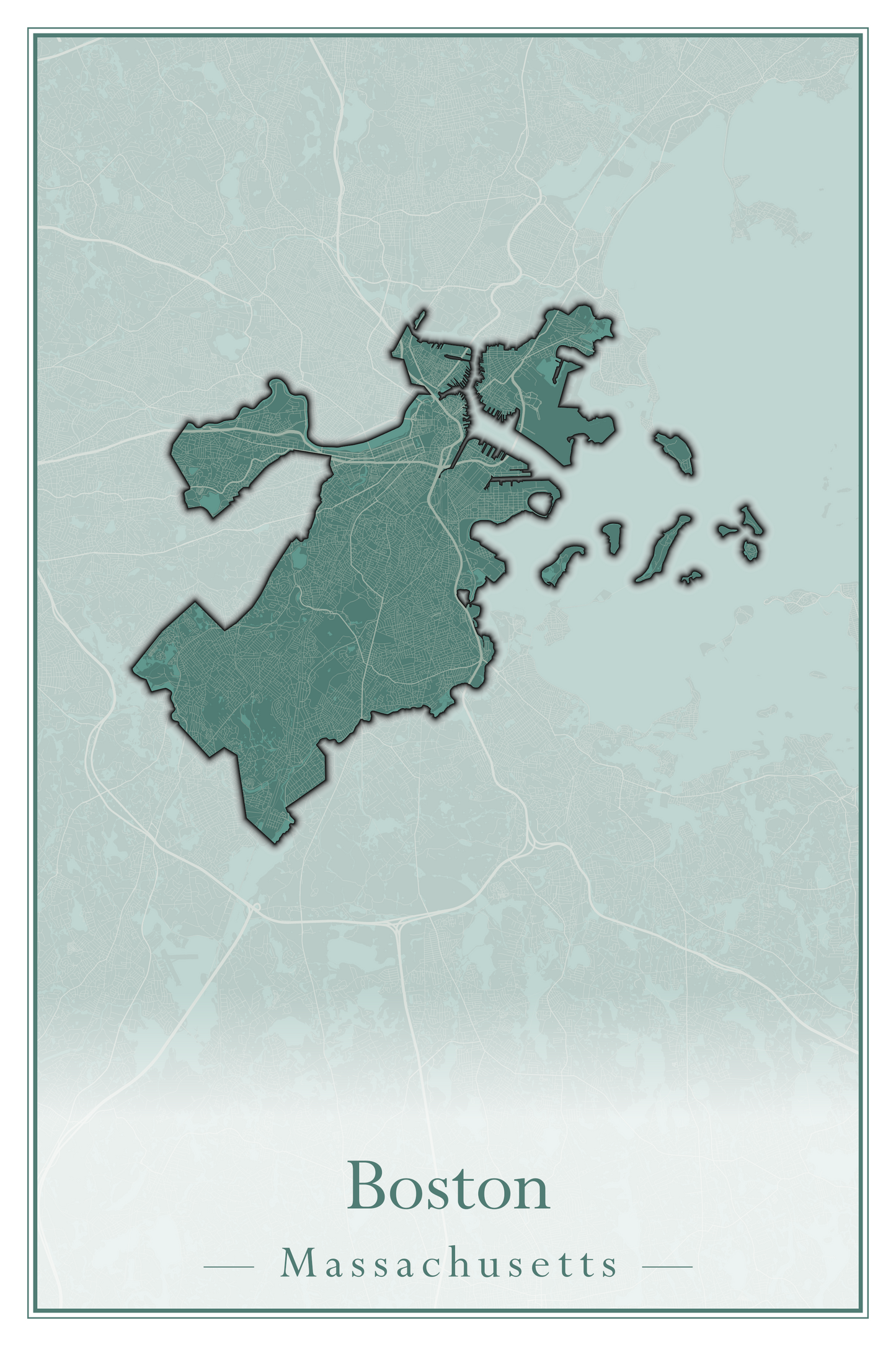 Massachusetts Towns - Street Map (Blackstone - Boston)