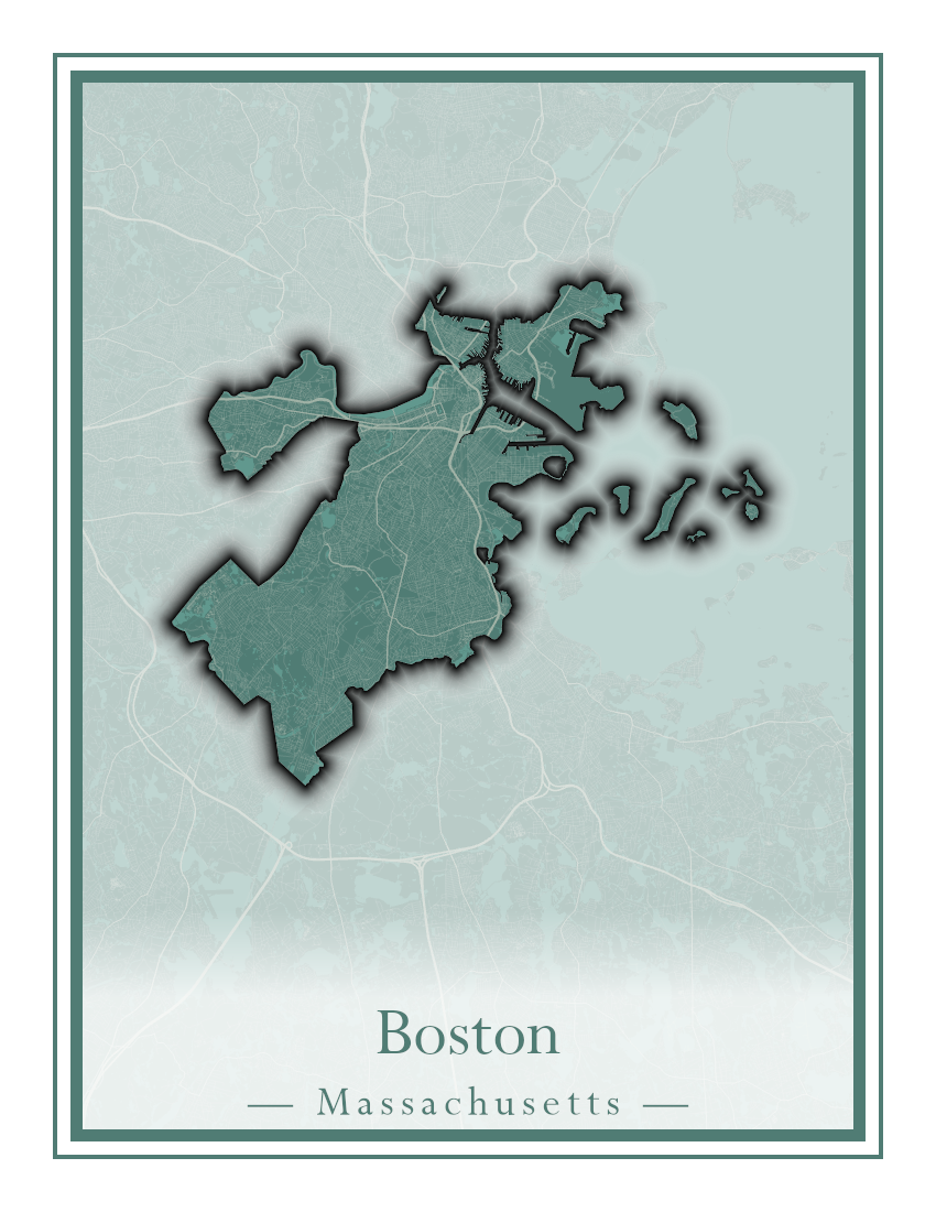 Massachusetts Towns - Street Map (Blackstone - Boston)