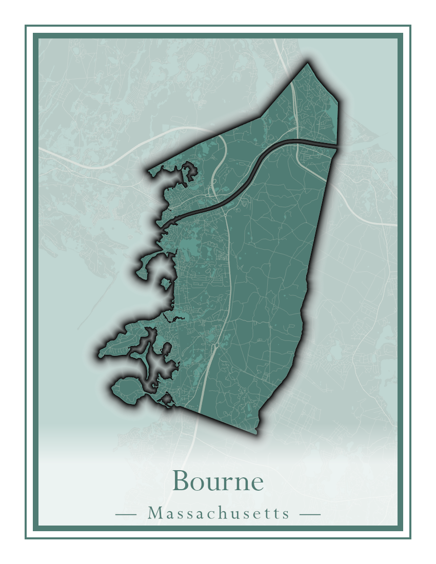 Massachusetts Towns - Street Map (Bourne - Boylston)