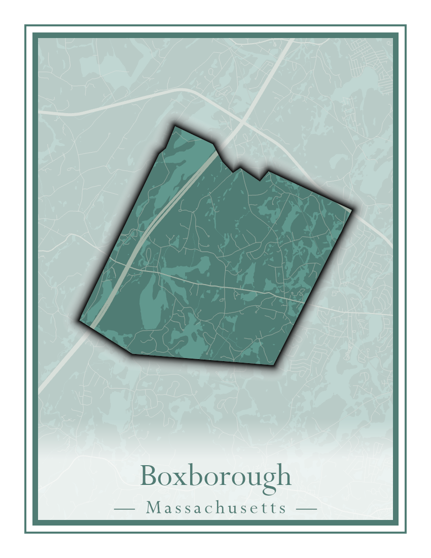 Massachusetts Towns - Street Map (Bourne - Boylston)