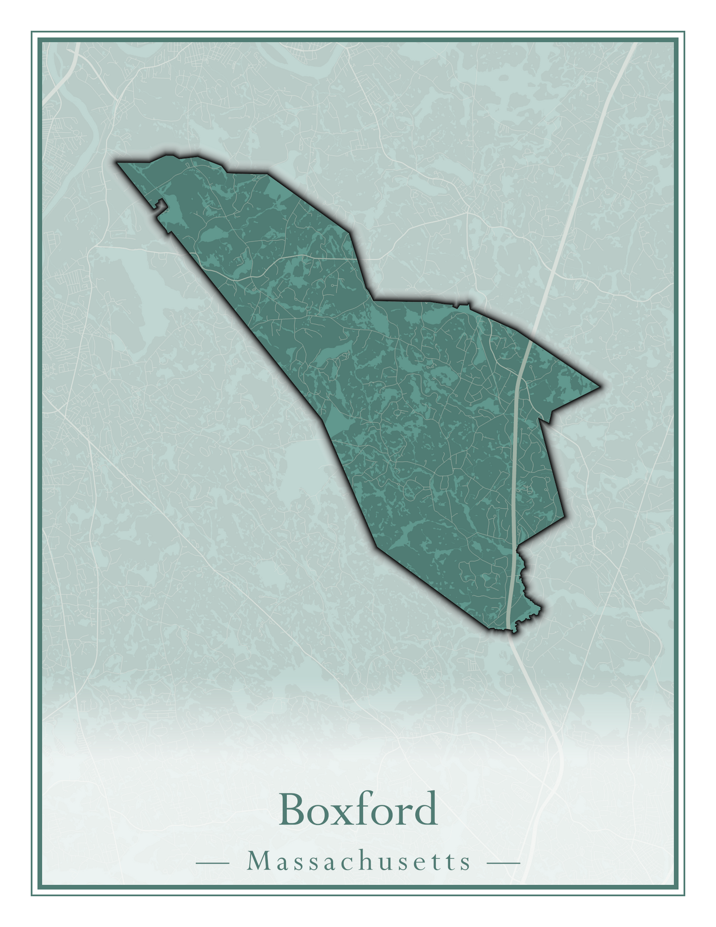 Massachusetts Towns - Street Map (Bourne - Boylston)