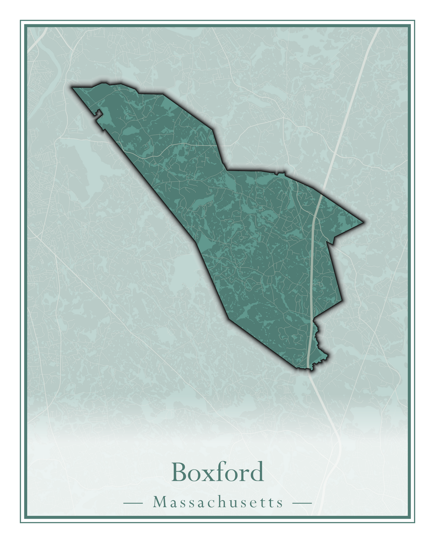 Massachusetts Towns - Street Map (Bourne - Boylston)