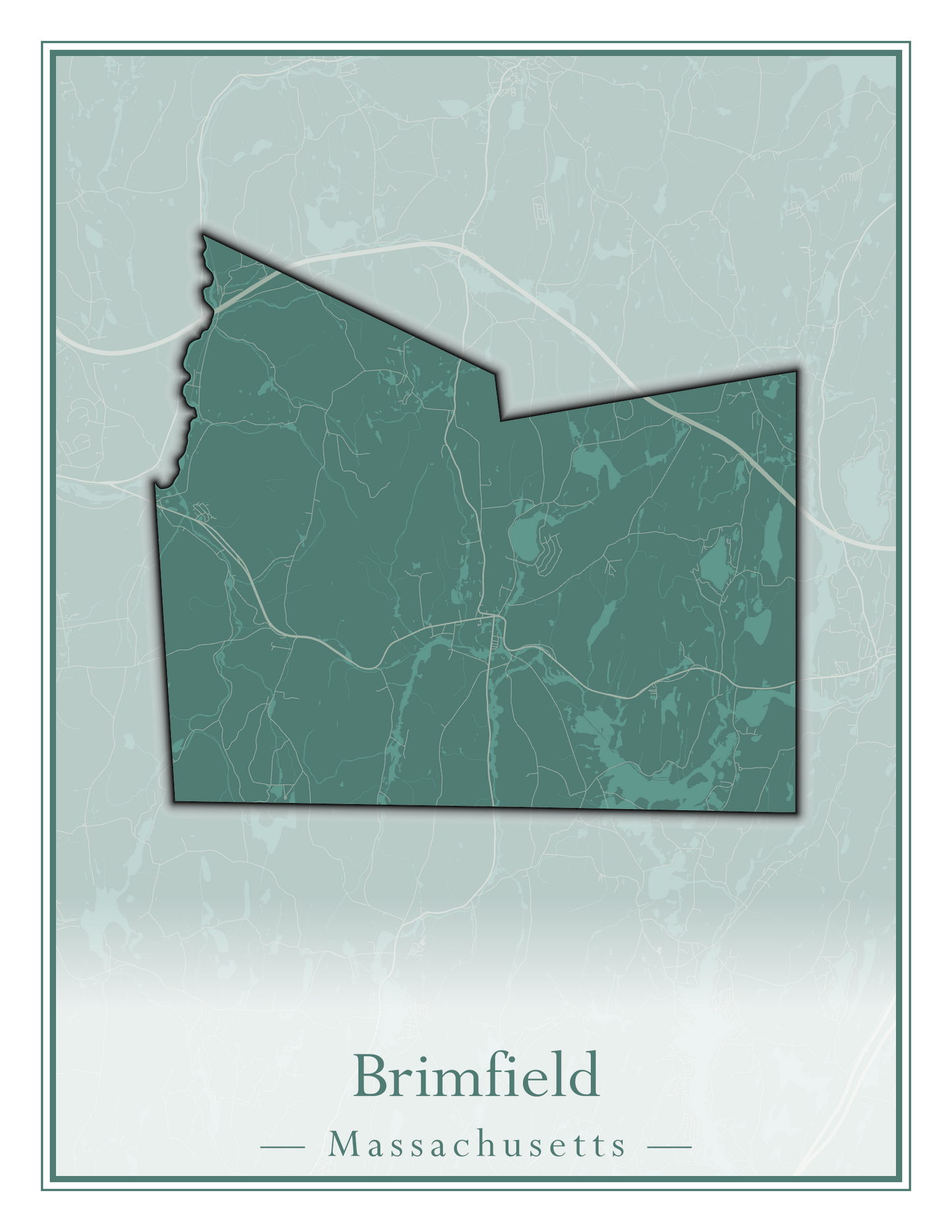 Massachusetts Towns - Street Map (Braintree - Brimfield)