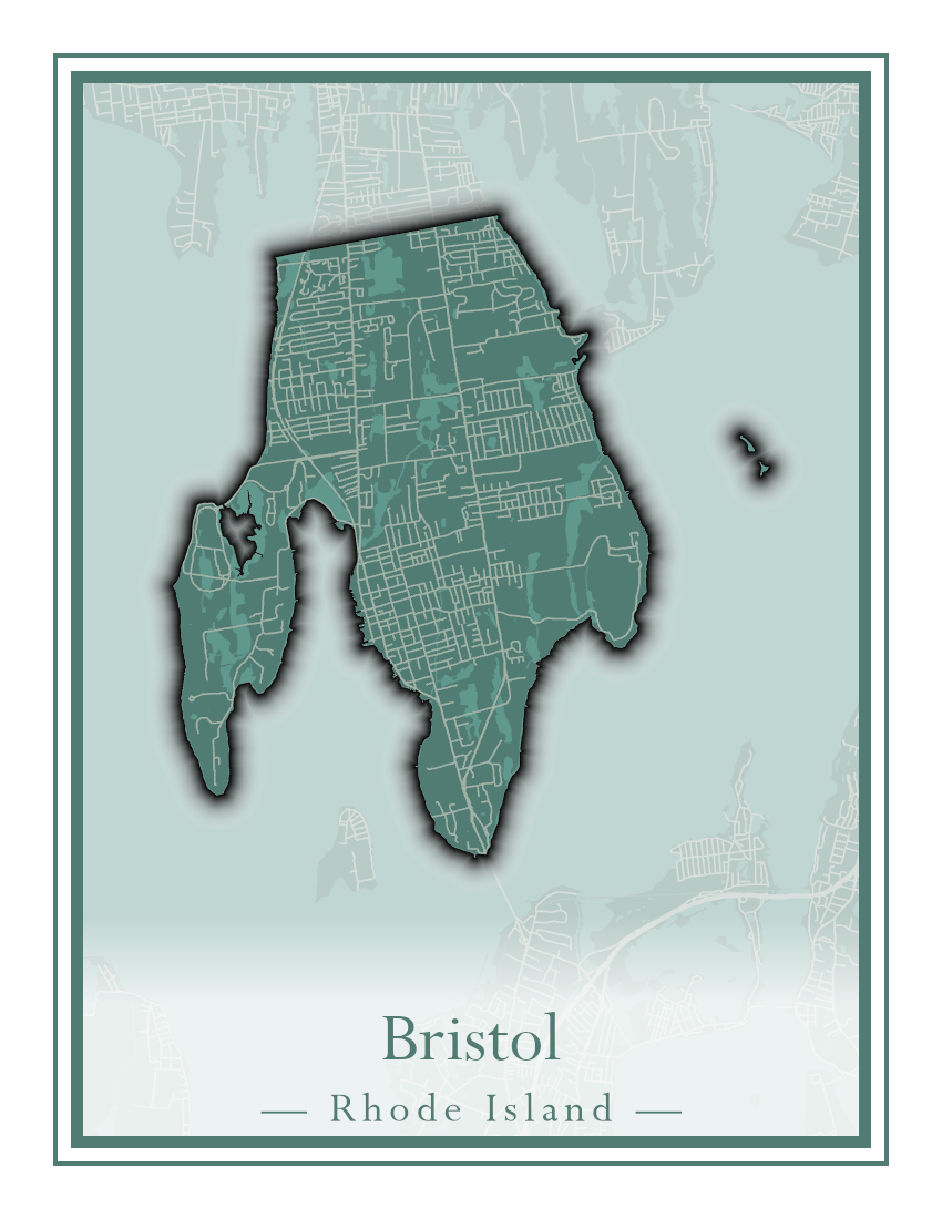 Rhode Island Towns - Street Map (Barrington - Central Falls)