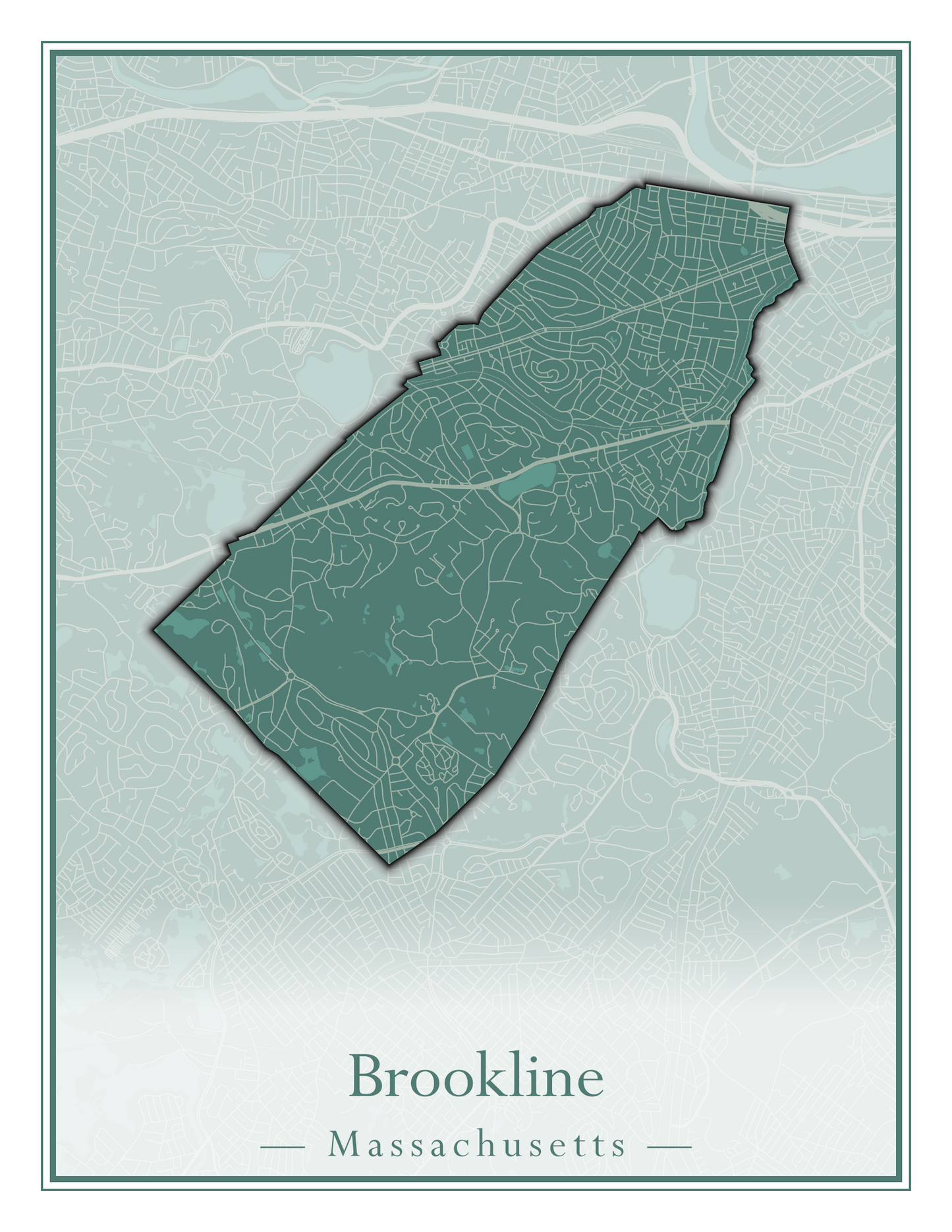 Massachusetts Towns - Street Map (Brockton - Buckland)