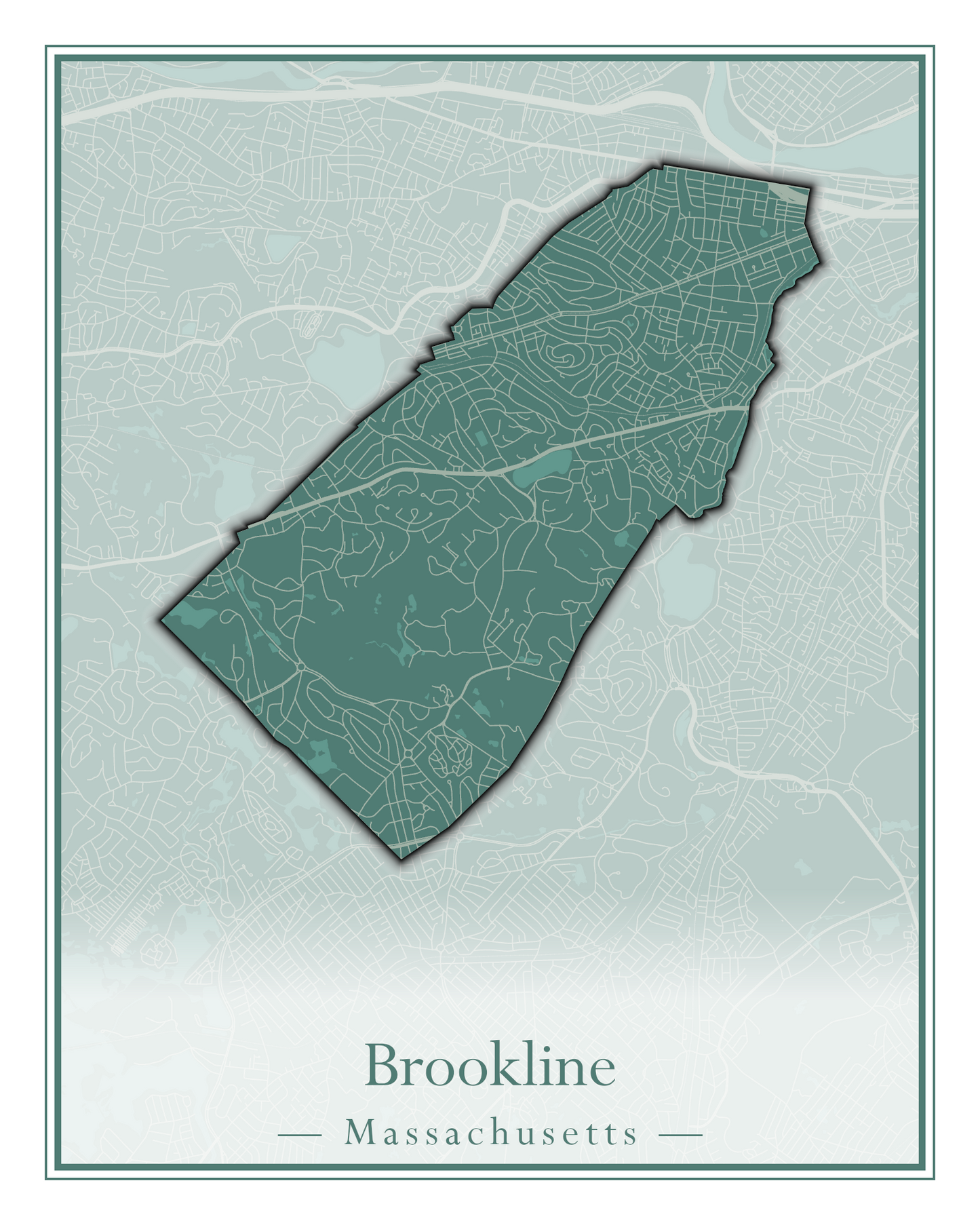 Massachusetts Towns - Street Map (Brockton - Buckland)