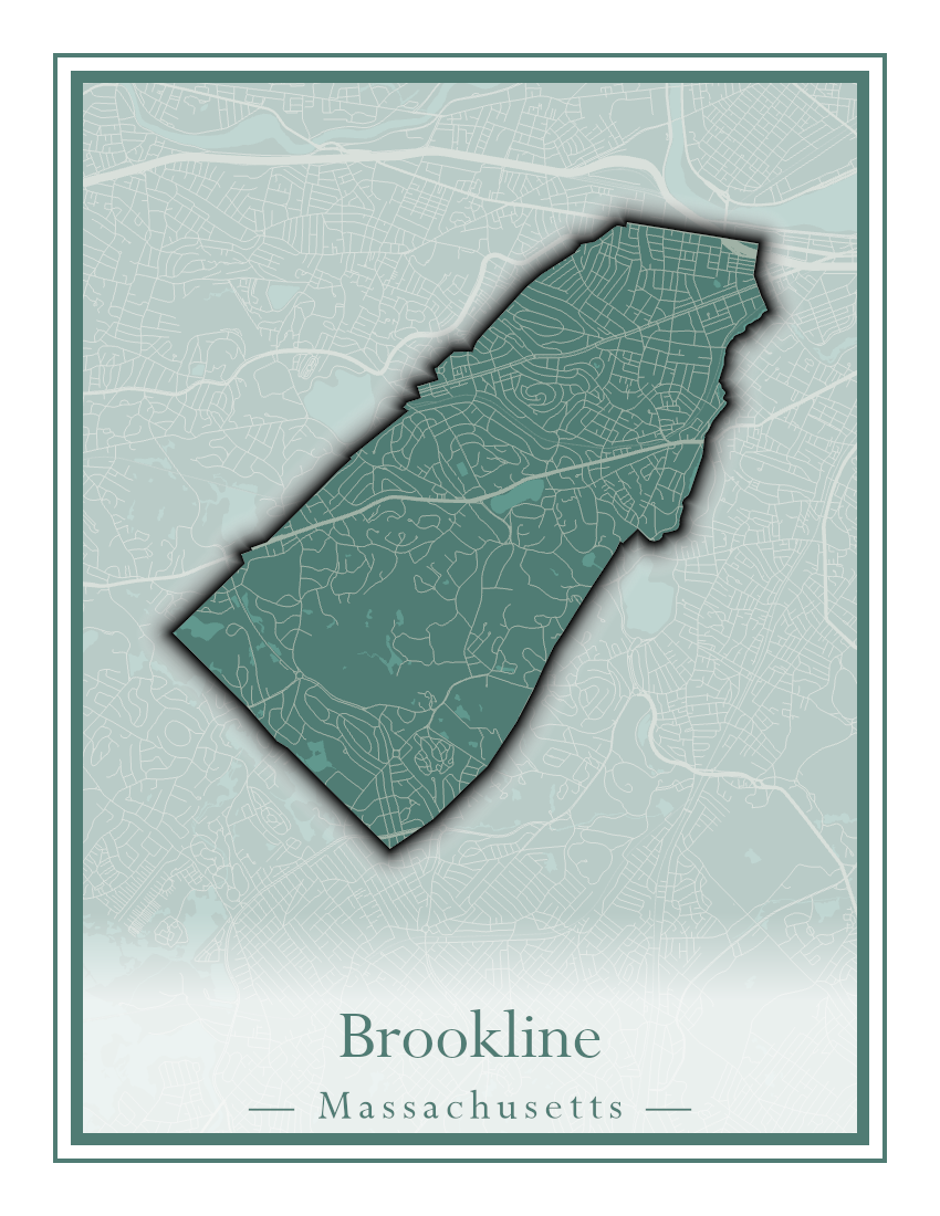 Massachusetts Towns - Street Map (Brockton - Buckland)