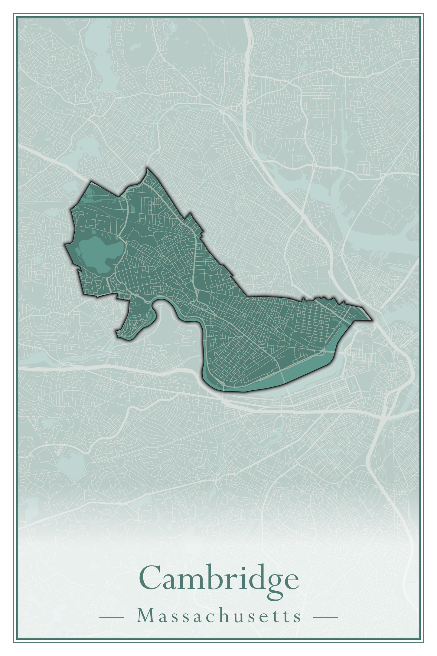 Massachusetts Towns - Street Map (Burlington - Carlisle)