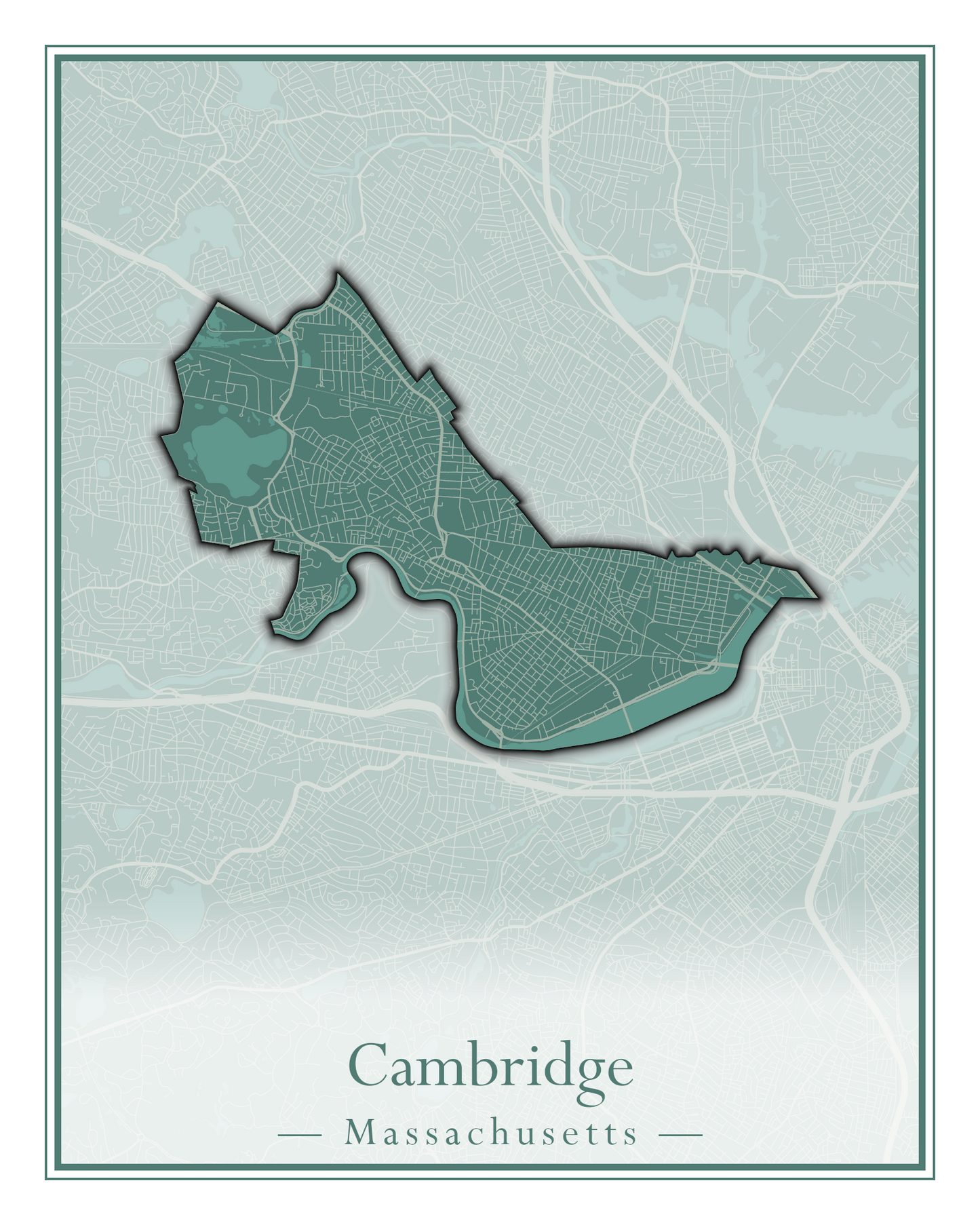 Massachusetts Towns - Street Map (Burlington - Carlisle)