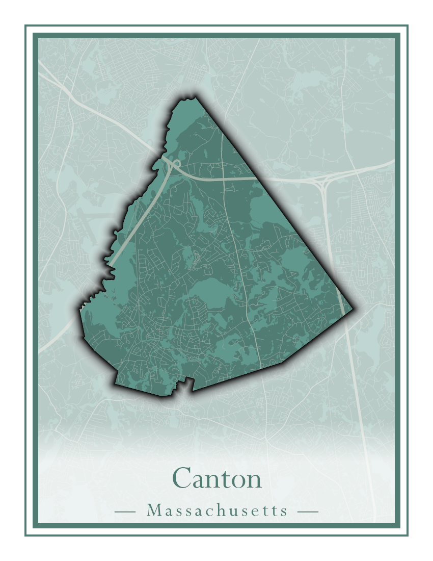 Massachusetts Towns - Street Map (Burlington - Carlisle)