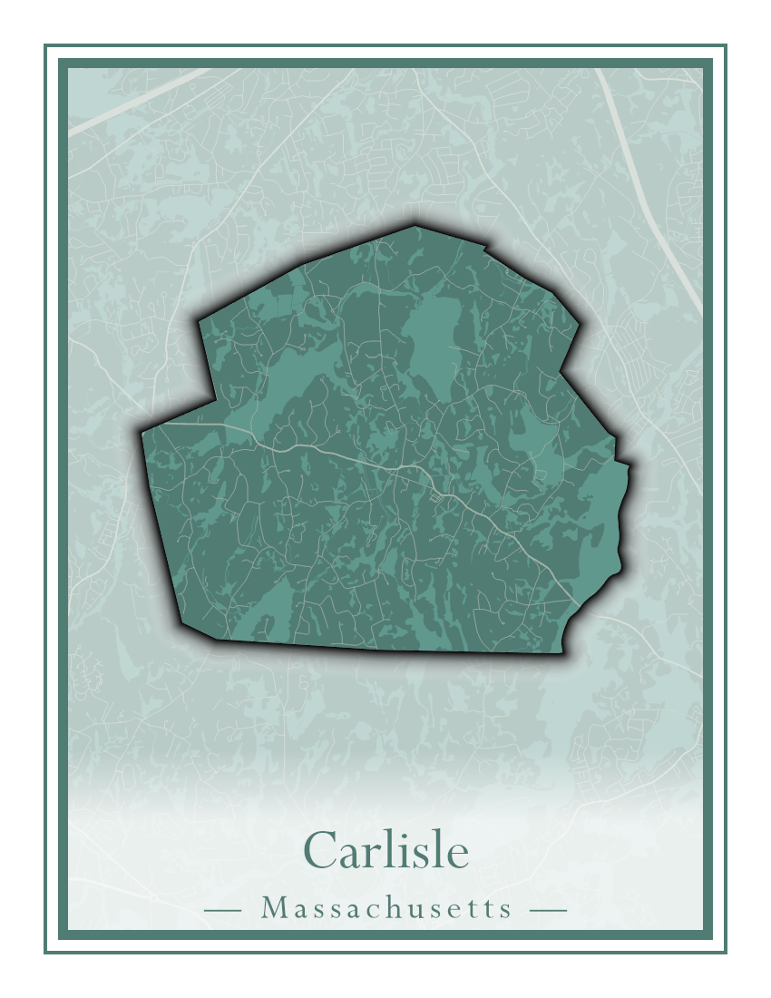 Massachusetts Towns - Street Map (Burlington - Carlisle)