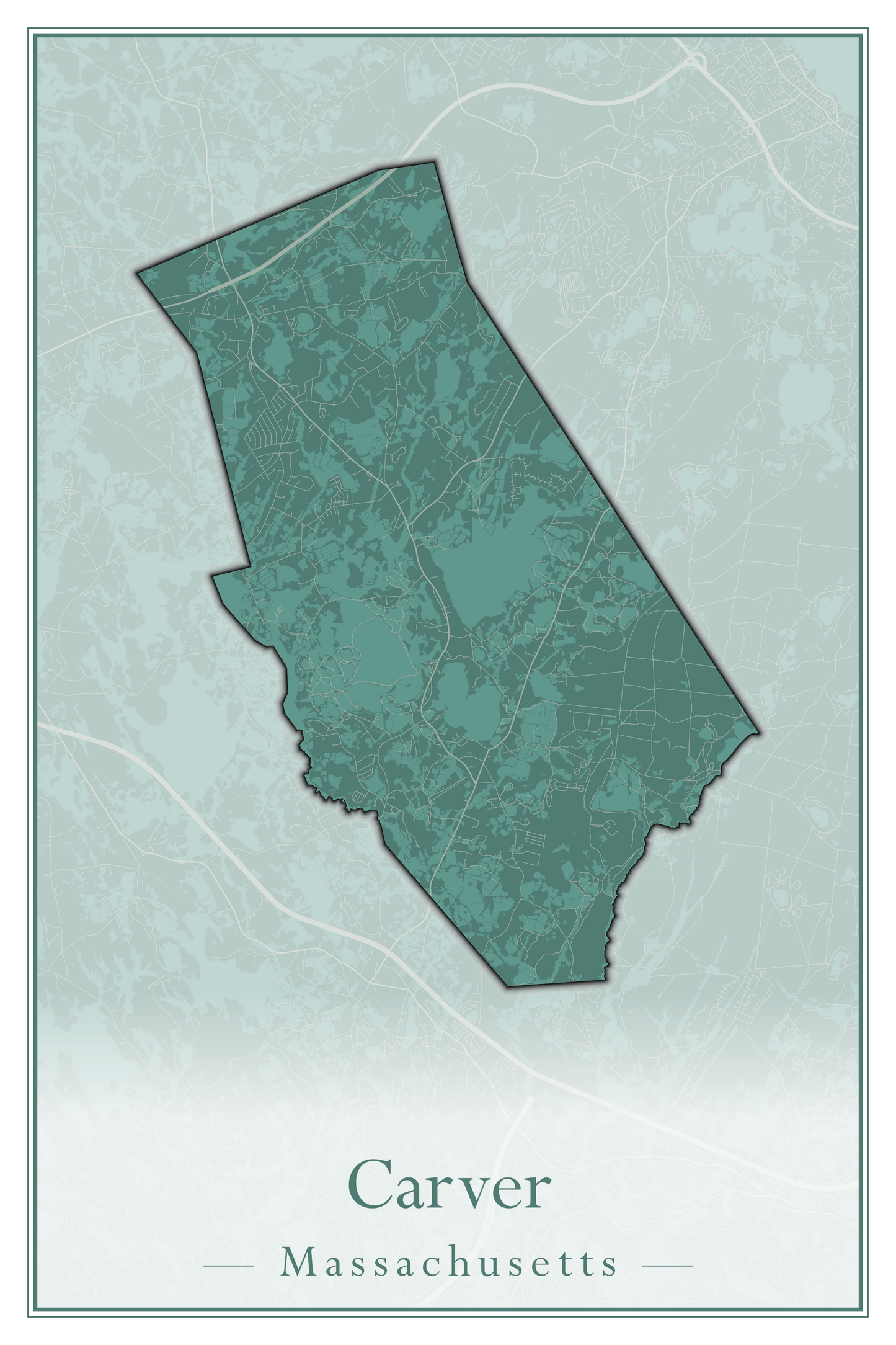 Massachusetts Towns - Street Map (Carver - Chatham)