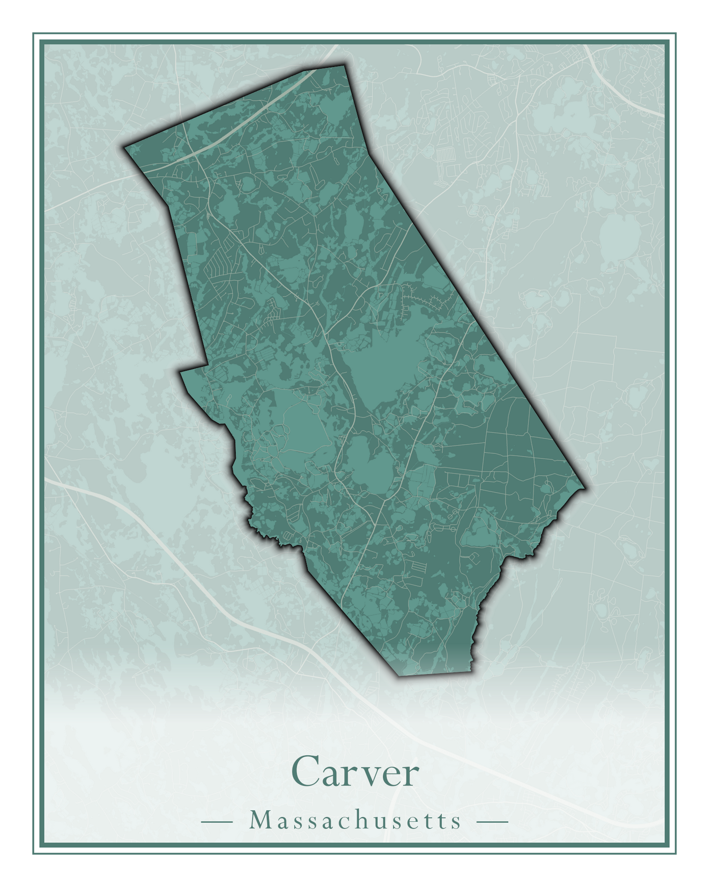 Massachusetts Towns - Street Map (Carver - Chatham)