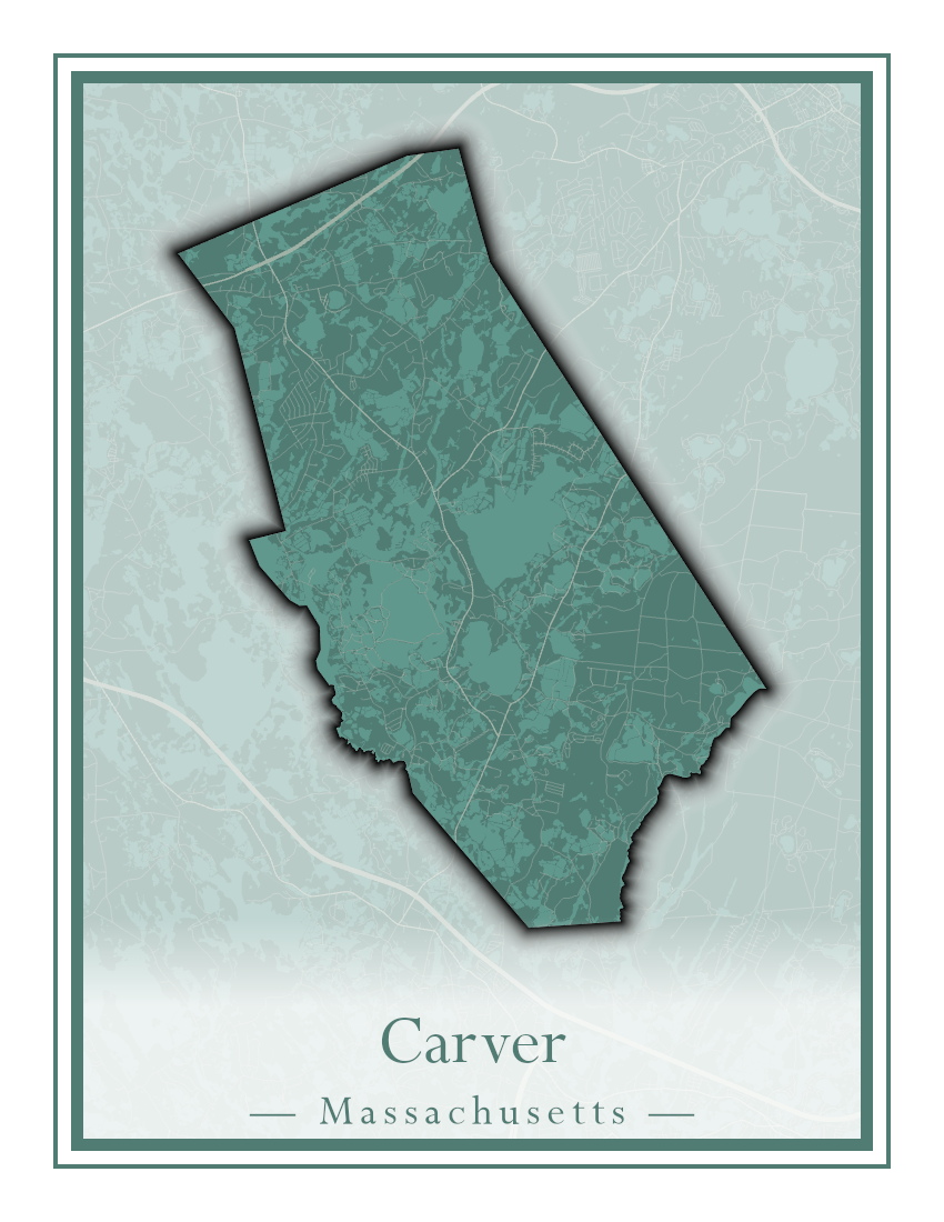 Massachusetts Towns - Street Map (Carver - Chatham)