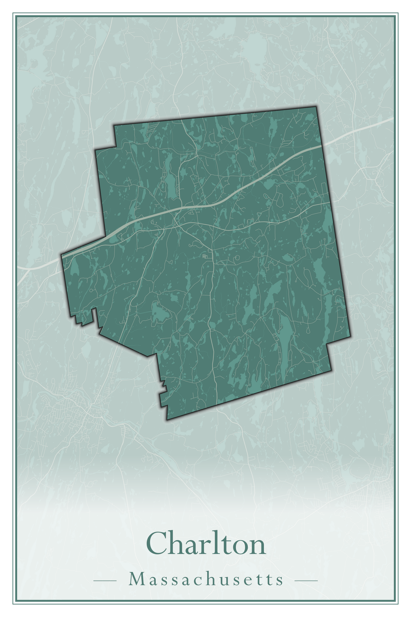 Massachusetts Towns - Street Map (Carver - Chatham)