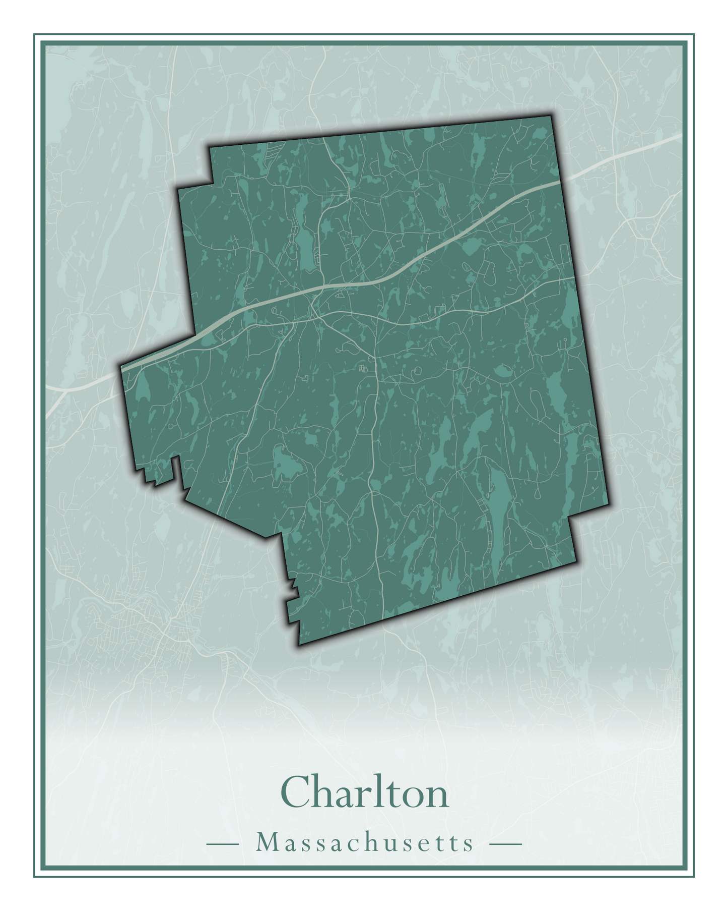 Massachusetts Towns - Street Map (Carver - Chatham)