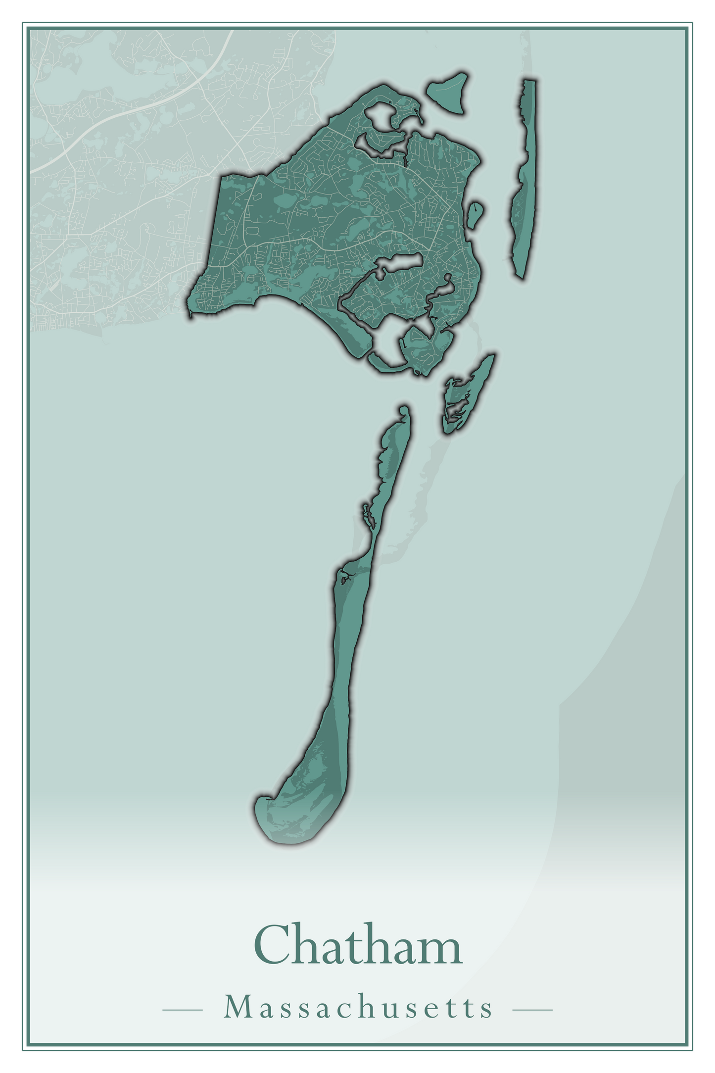 Massachusetts Towns - Street Map (Carver - Chatham)