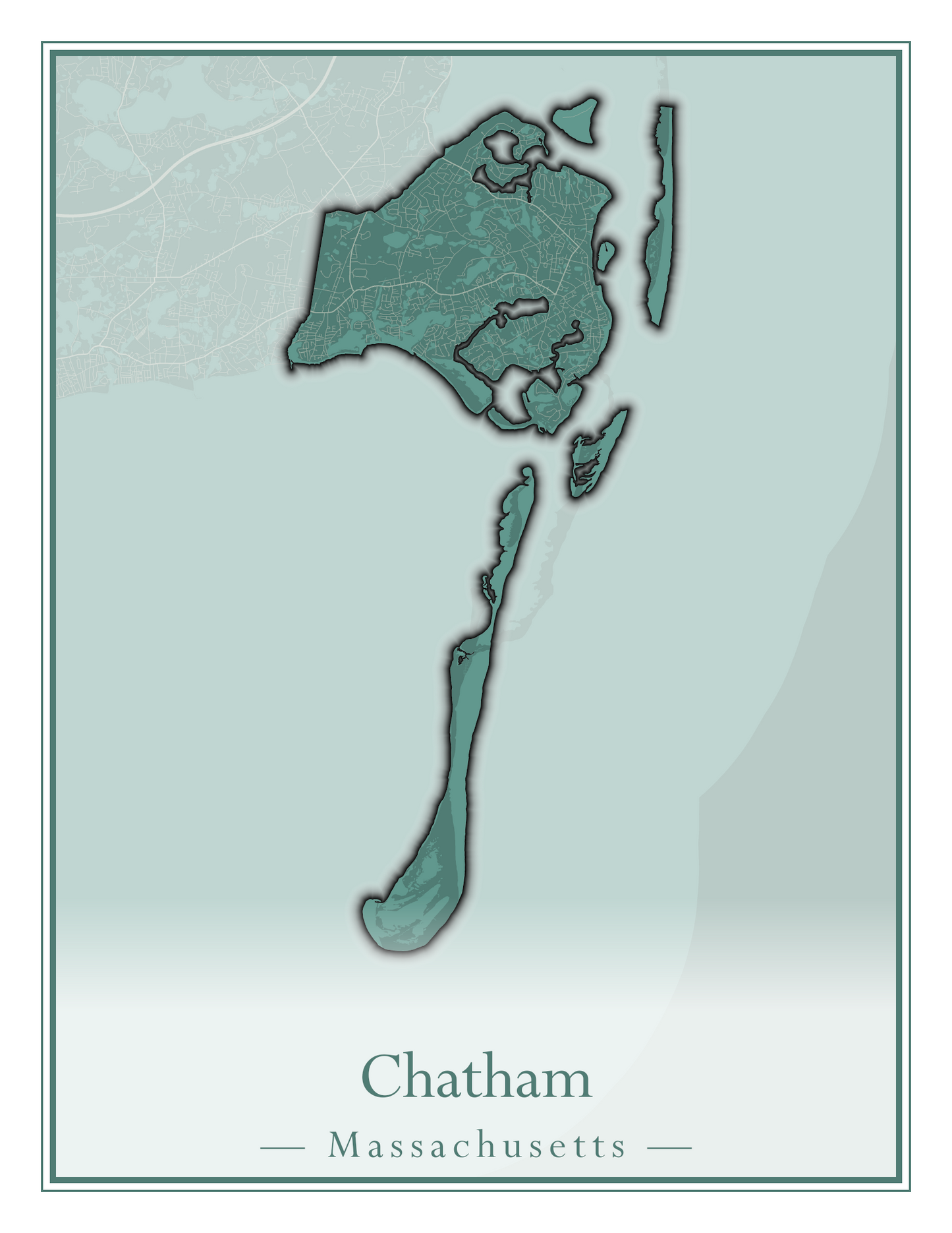 Massachusetts Towns - Street Map (Carver - Chatham)