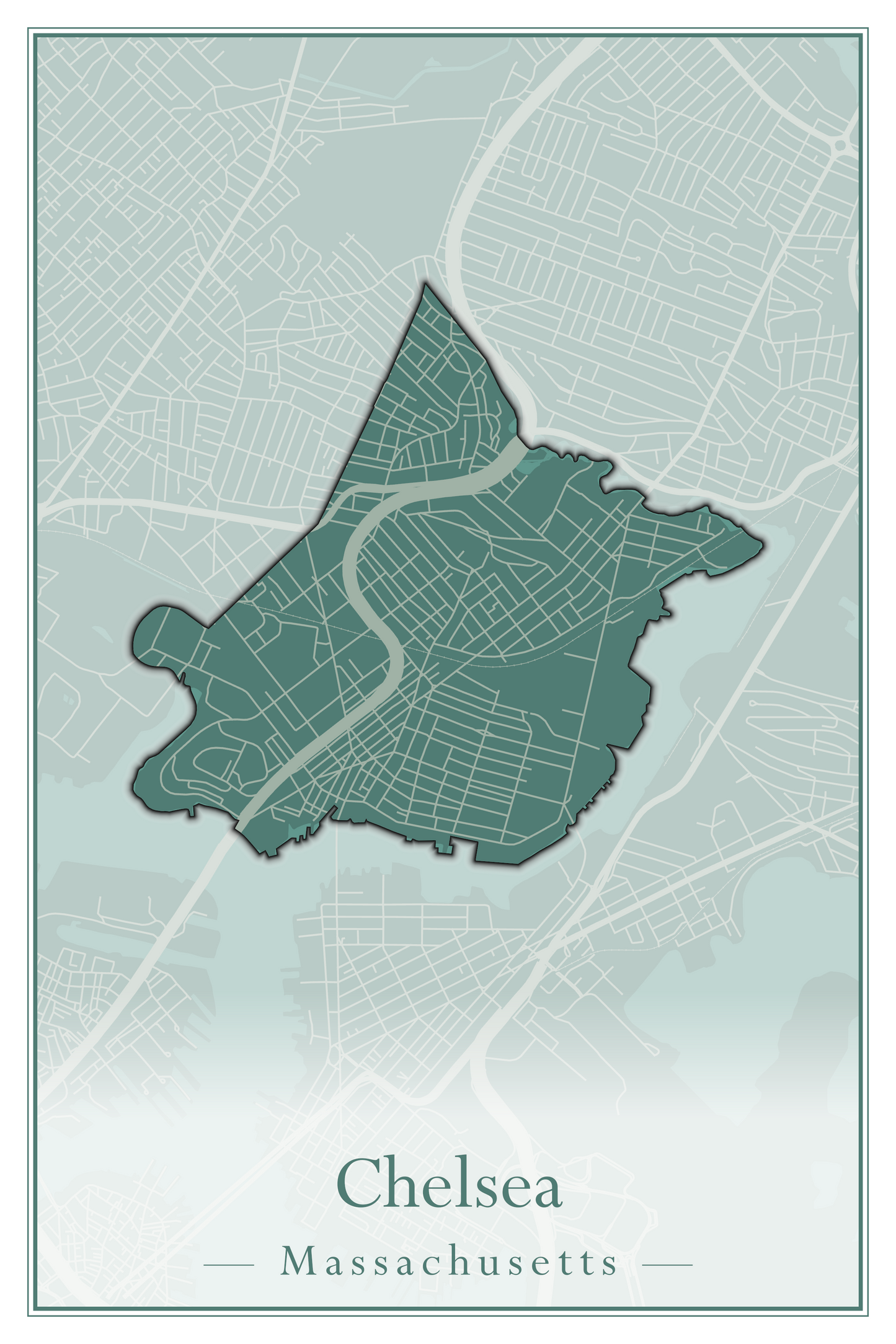 Massachusetts Towns - Street Map (Chelmsford - Chester)