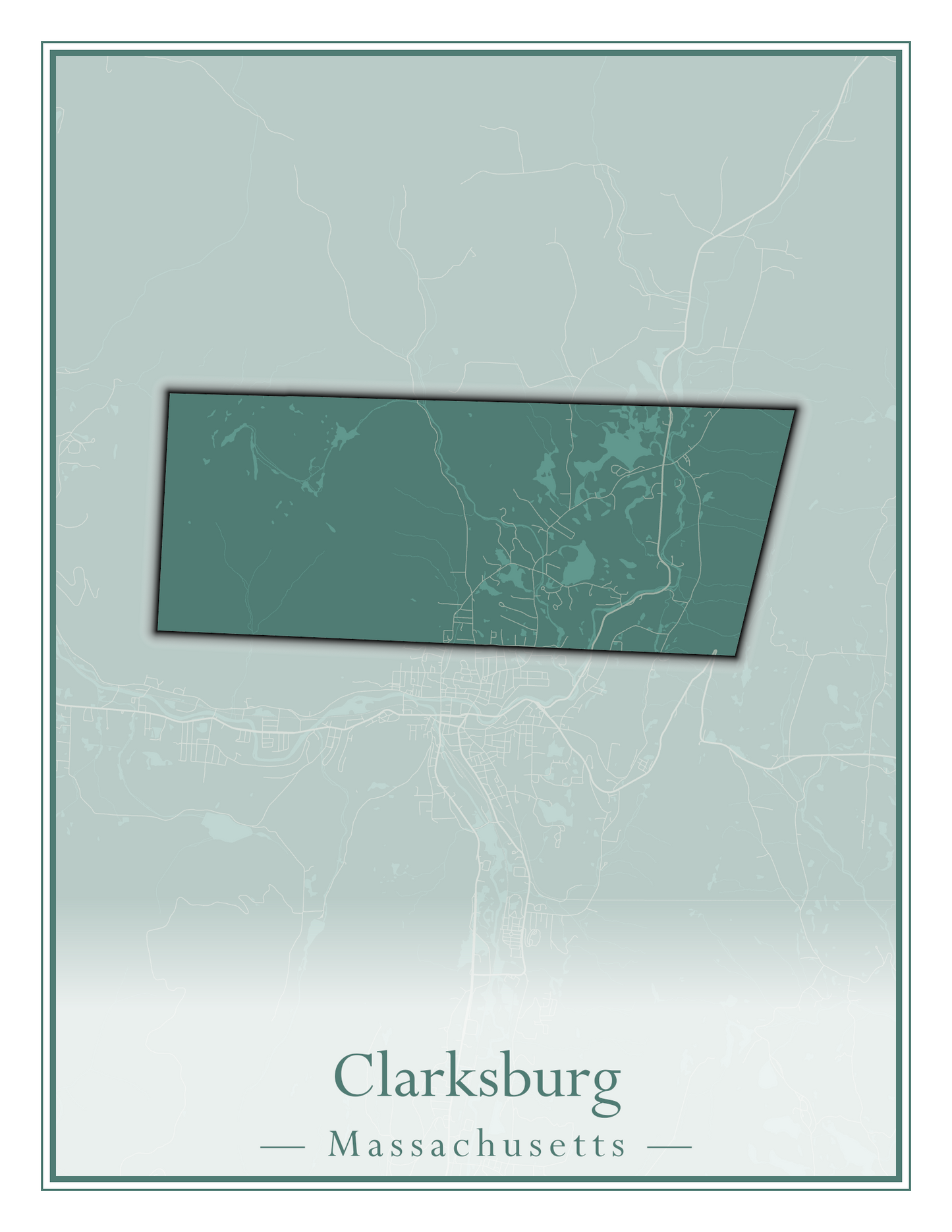 Massachusetts Towns - Street Map (Chesterfield - Clarksburg)