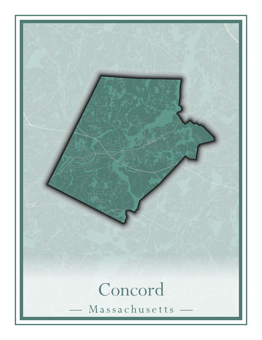 Massachusetts Towns - Street Map (Clinton - Concord)