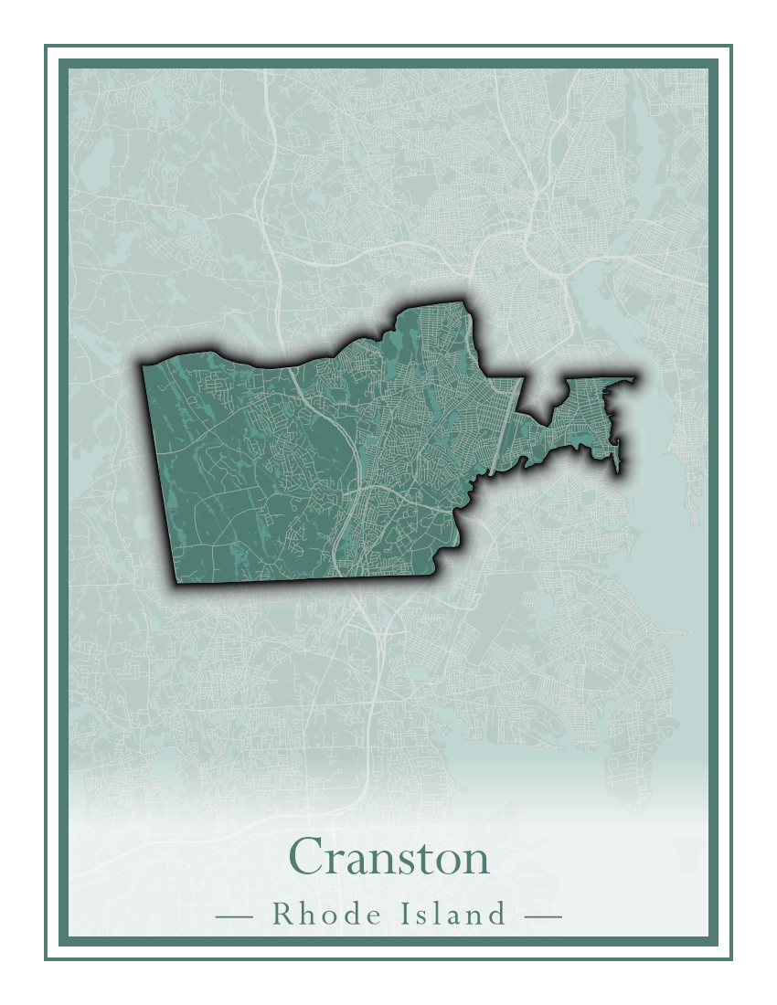 Rhode Island Towns - Street Map (Charlestown - Cumberland)