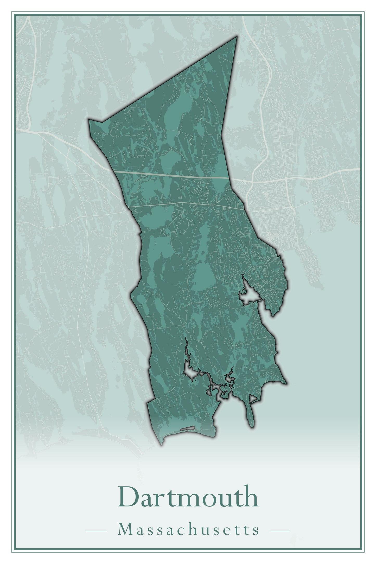 Massachusetts Towns - Street Map (Dartmouth - Dennis)