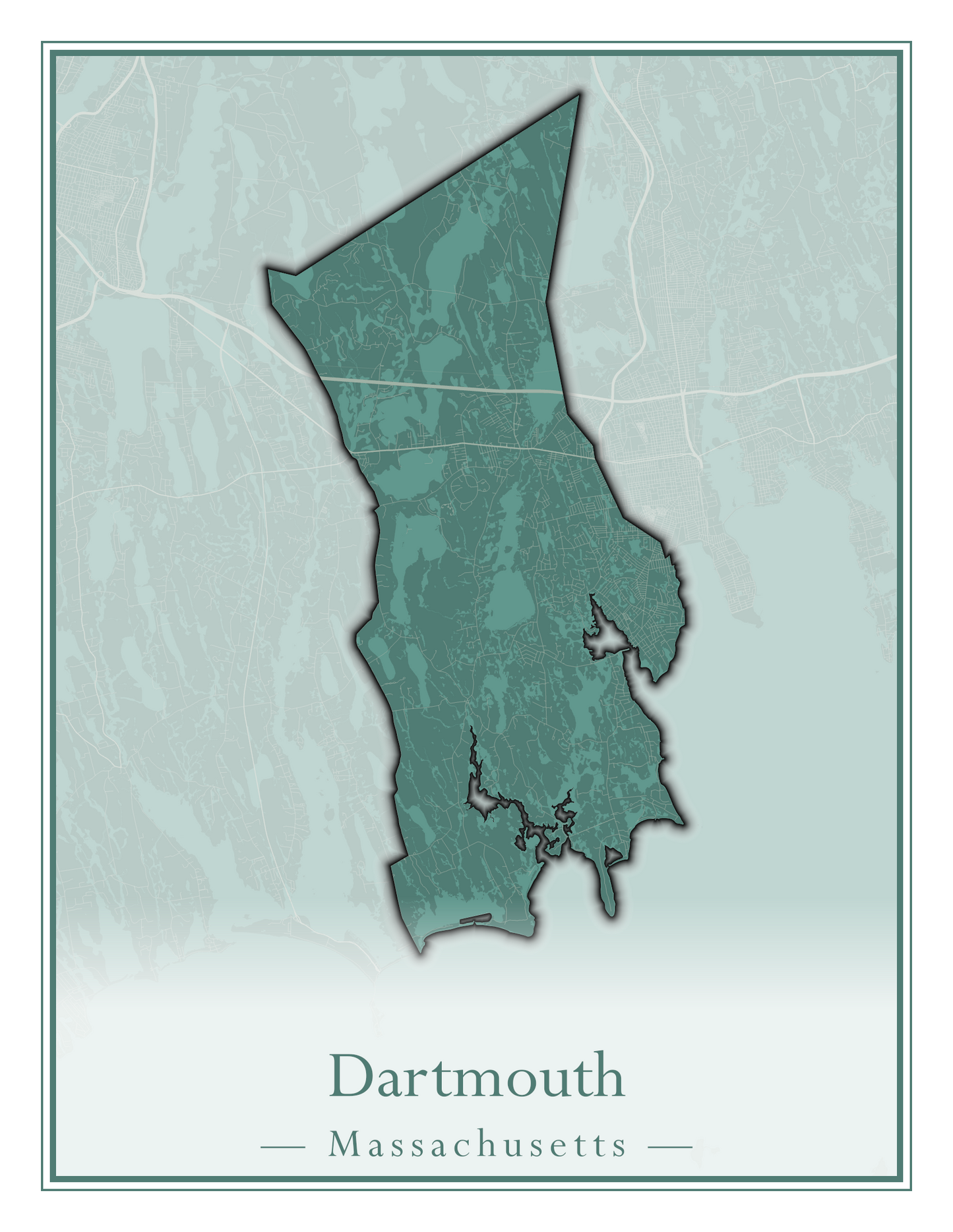 Massachusetts Towns - Street Map (Dartmouth - Dennis)