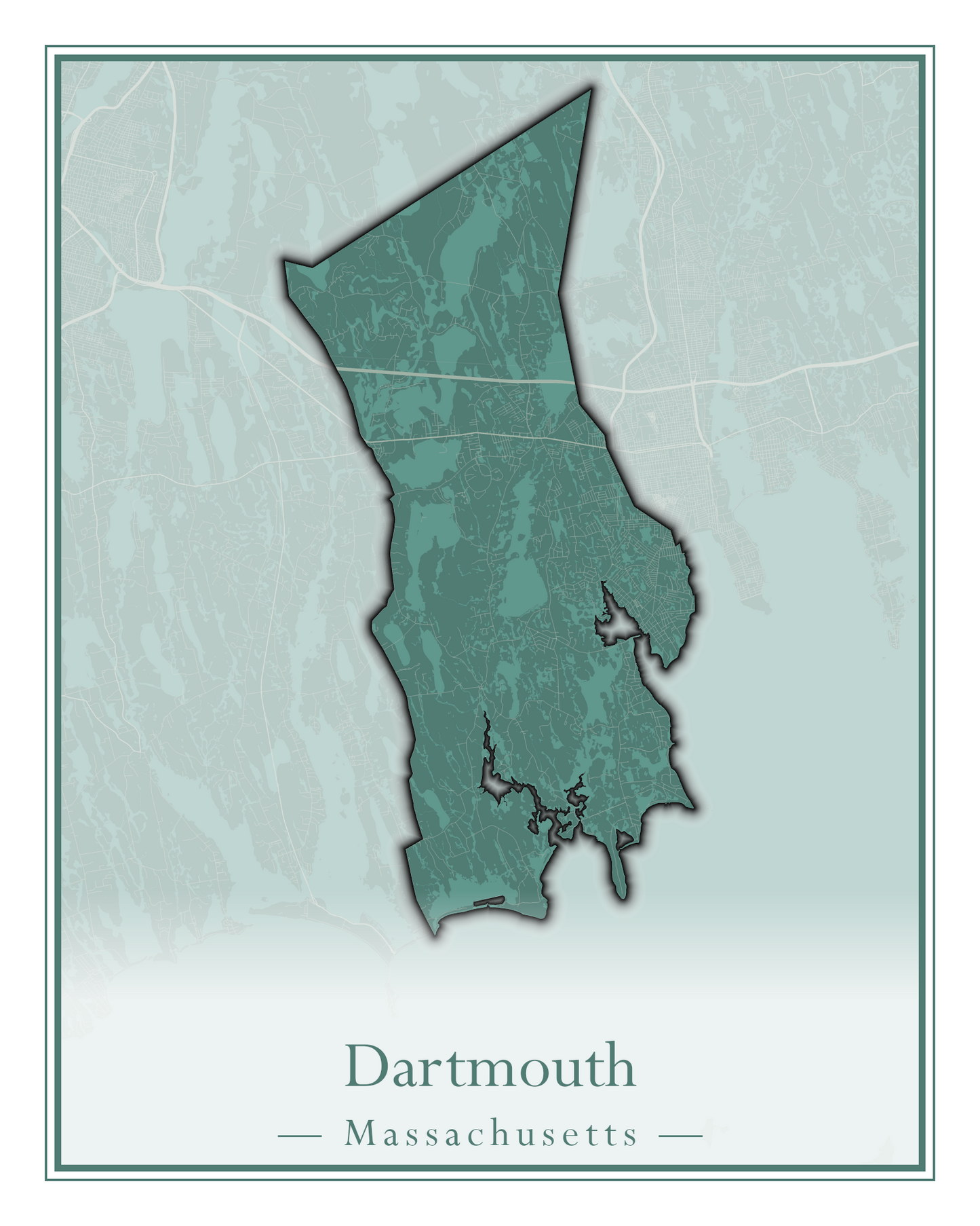 Massachusetts Towns - Street Map (Dartmouth - Dennis)