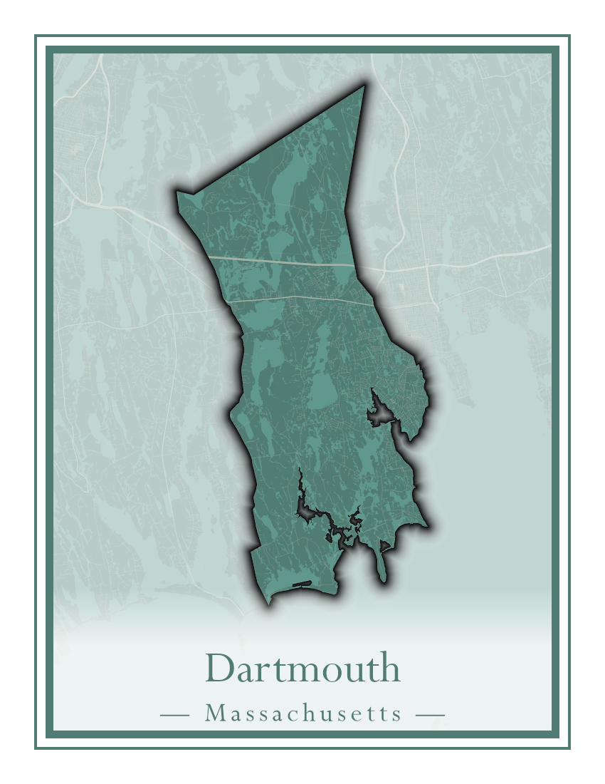 Massachusetts Towns - Street Map (Dartmouth - Dennis)