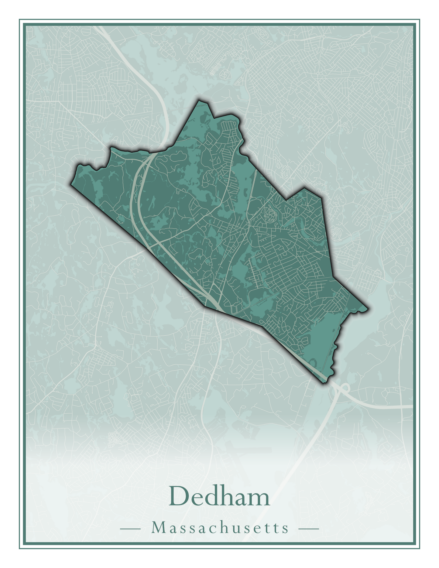 Massachusetts Towns - Street Map (Dartmouth - Dennis)