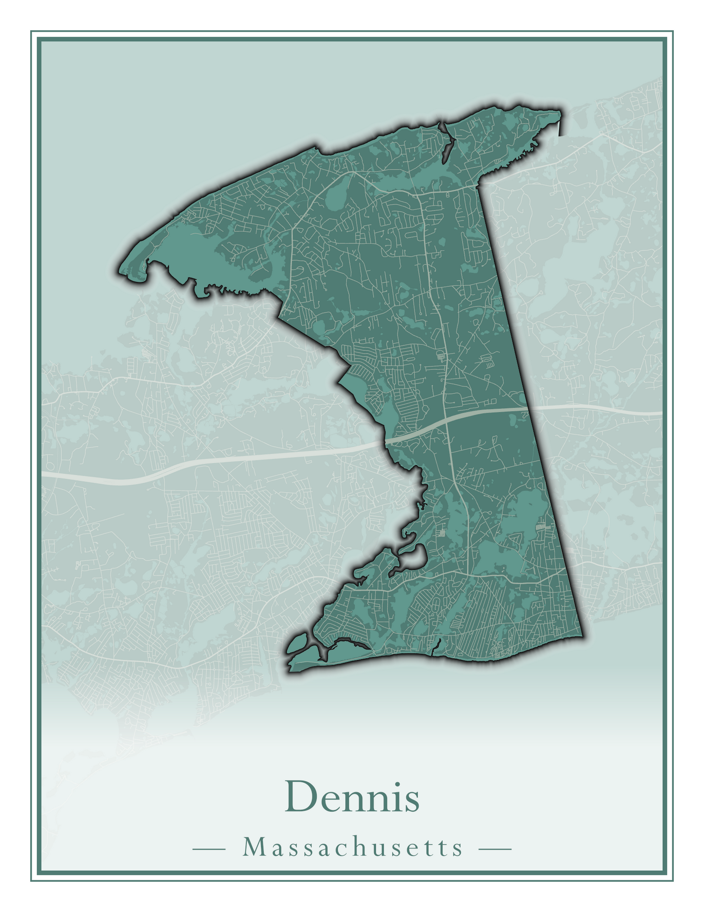 Massachusetts Towns - Street Map (Dartmouth - Dennis)