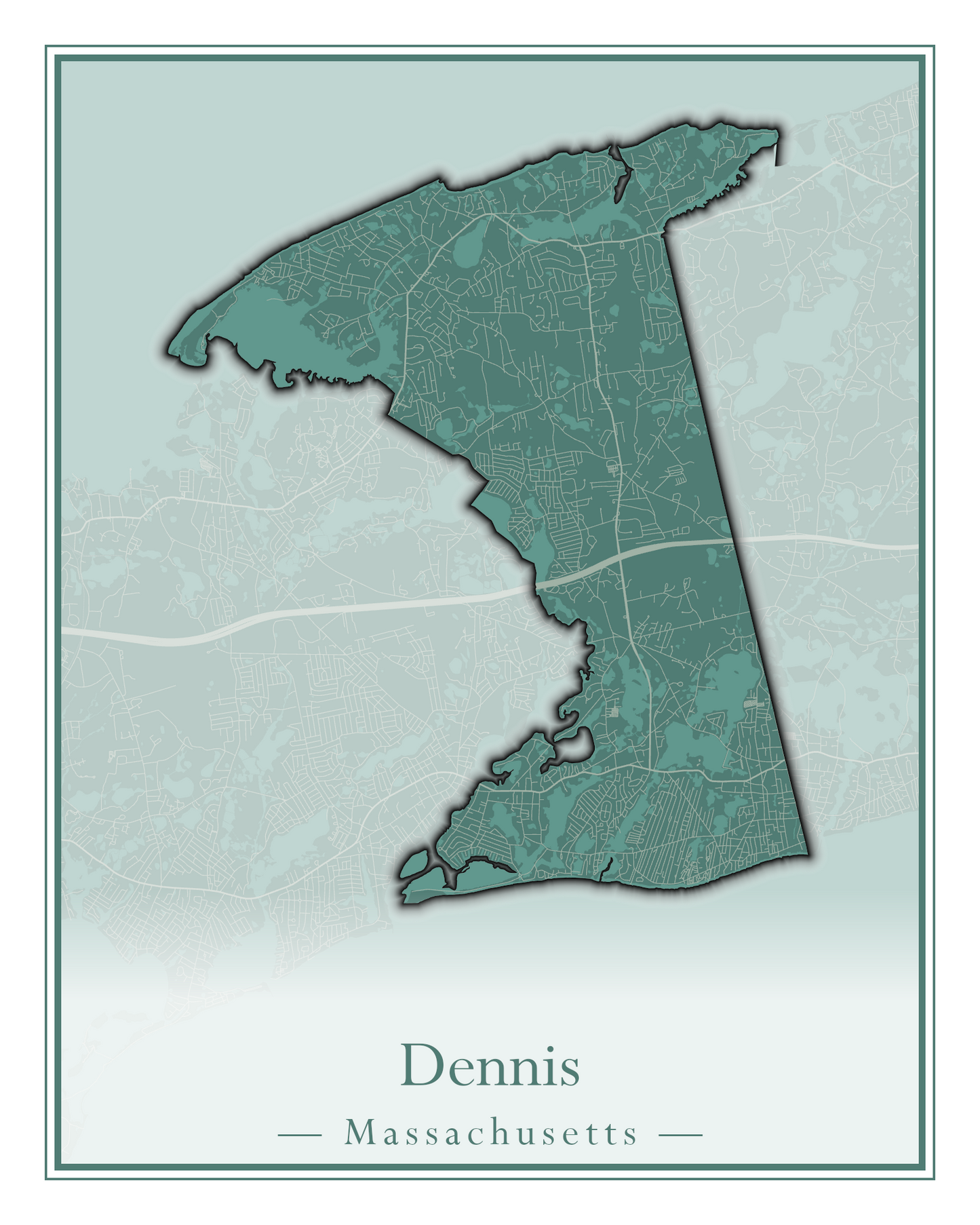 Massachusetts Towns - Street Map (Dartmouth - Dennis)