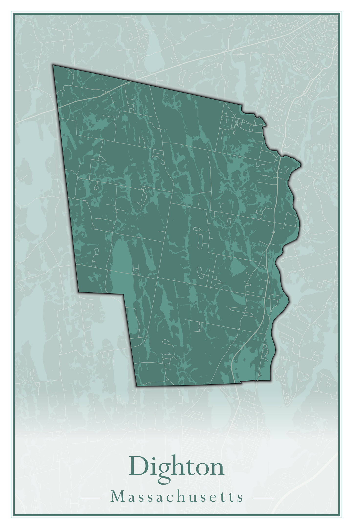 Massachusetts Towns - Street Map (Dighton - Dracut)