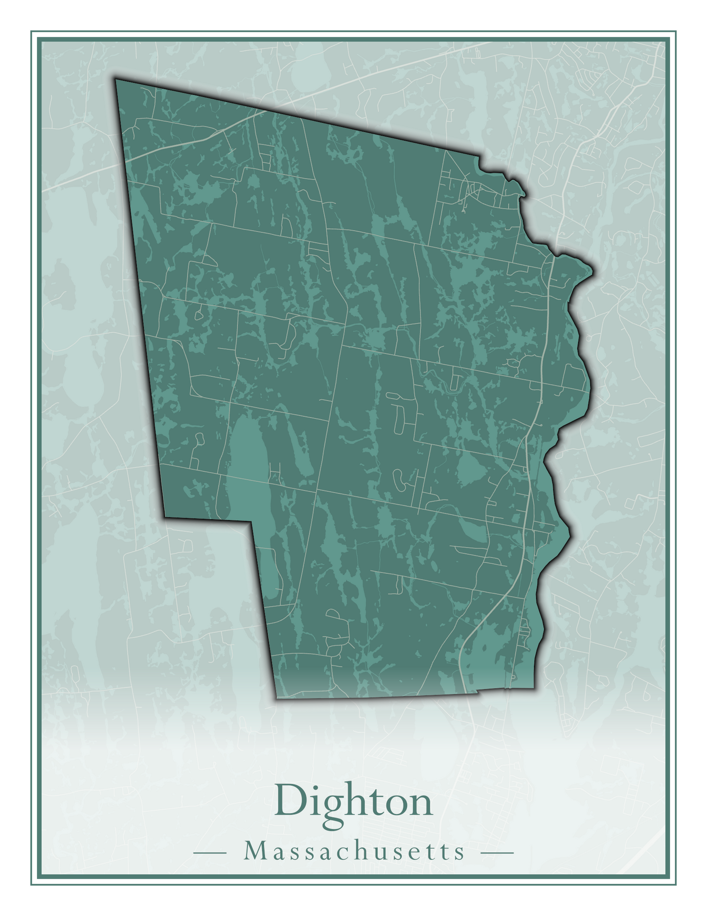 Massachusetts Towns - Street Map (Dighton - Dracut)