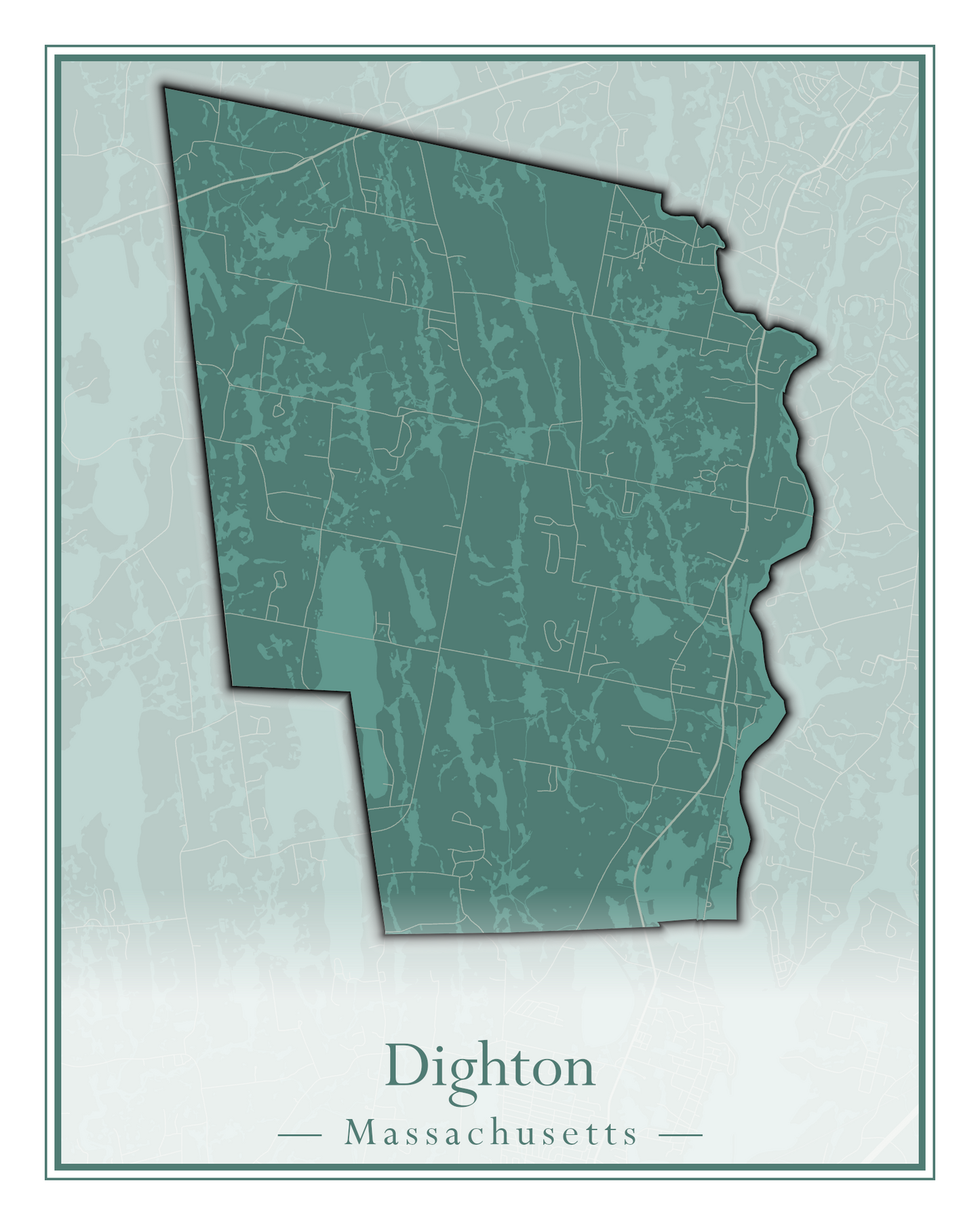 Massachusetts Towns - Street Map (Dighton - Dracut)