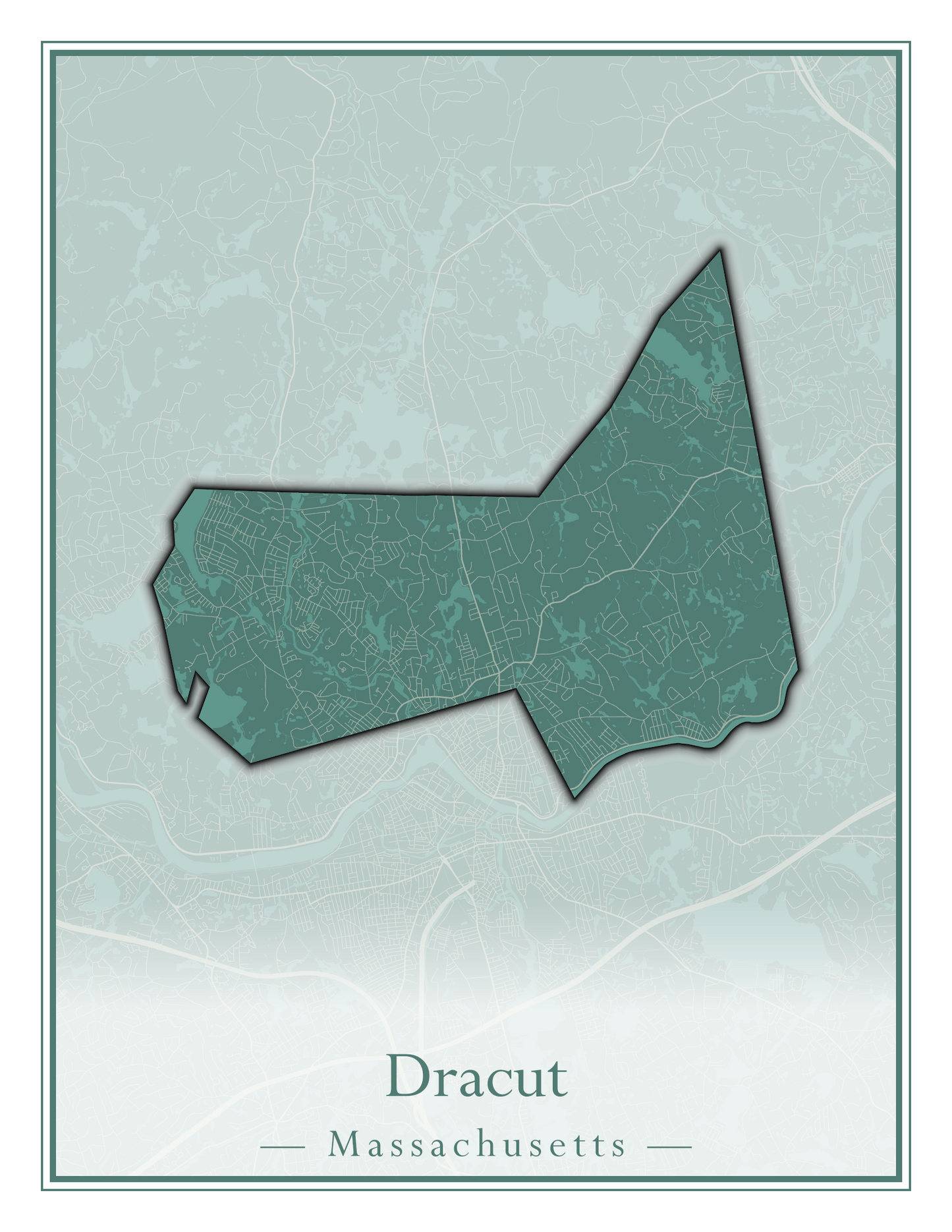 Massachusetts Towns - Street Map (Dighton - Dracut)