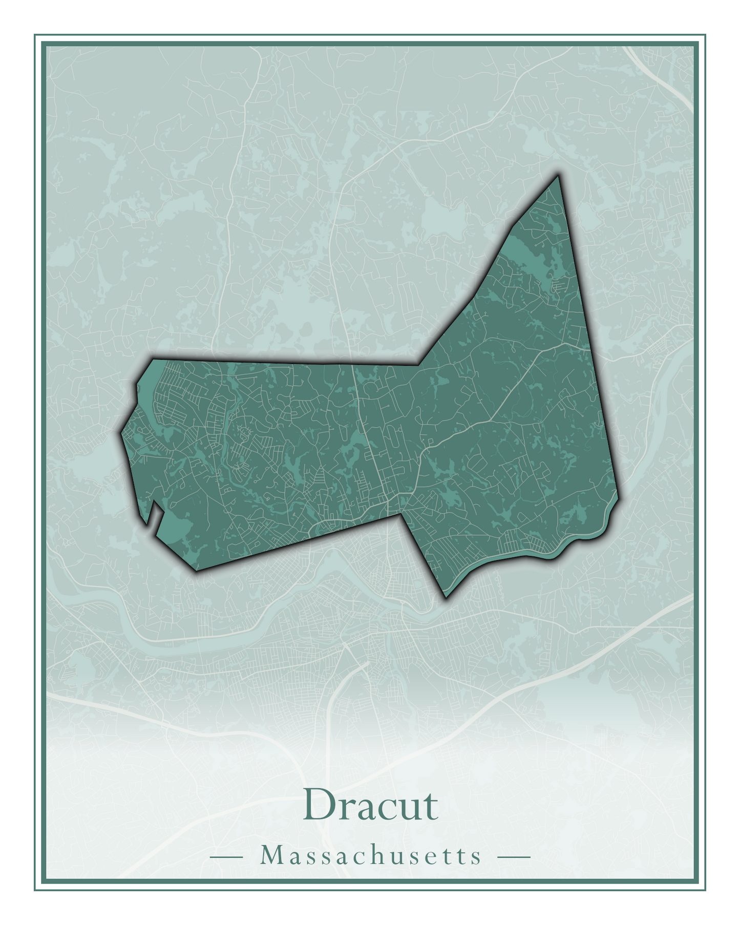 Massachusetts Towns - Street Map (Dighton - Dracut)