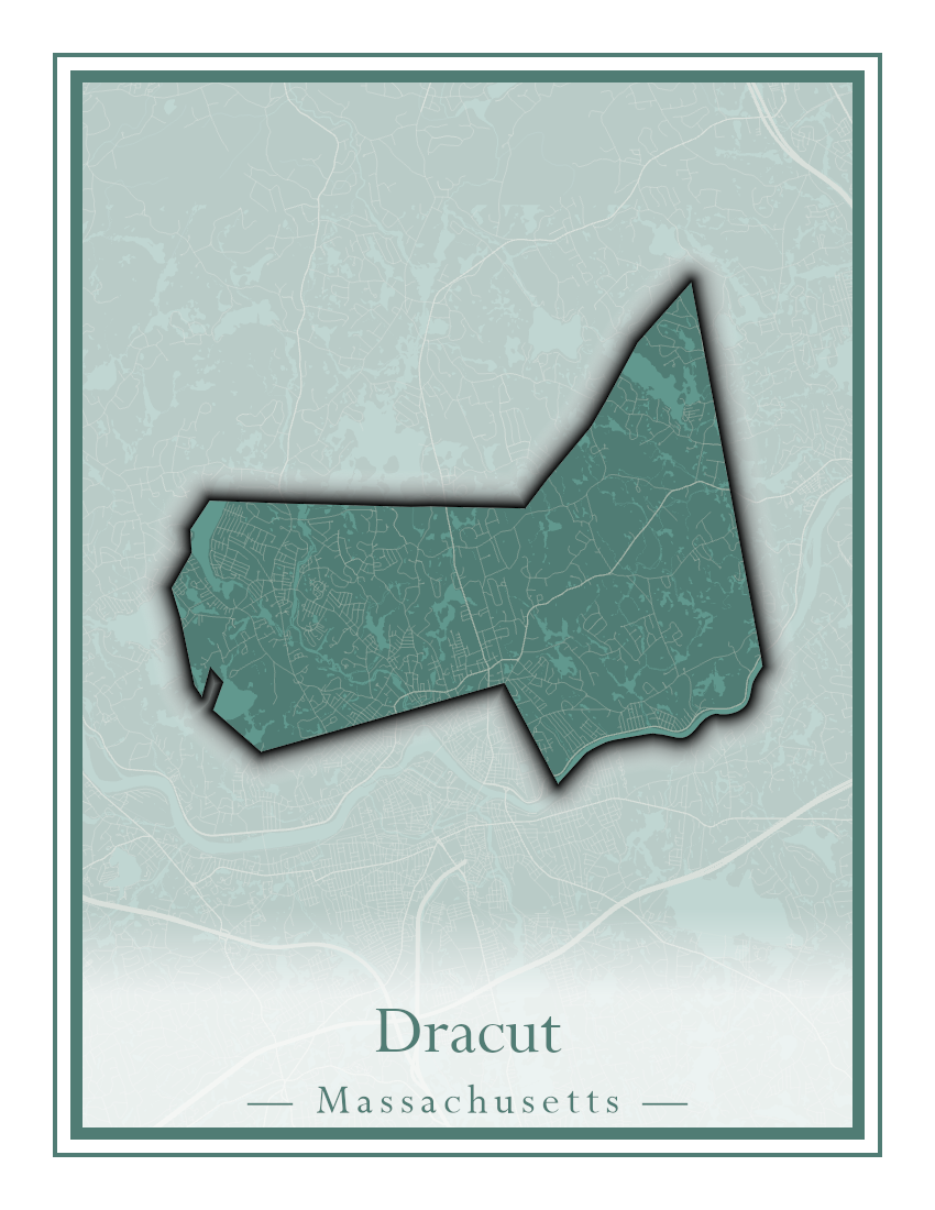 Massachusetts Towns - Street Map (Dighton - Dracut)