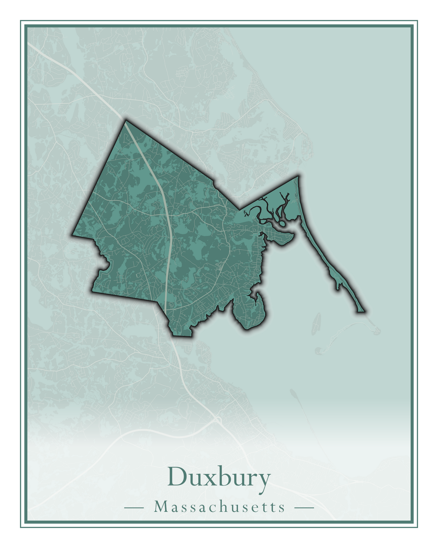 Massachusetts Towns - Street Map (Dudley - East Bridgewater)