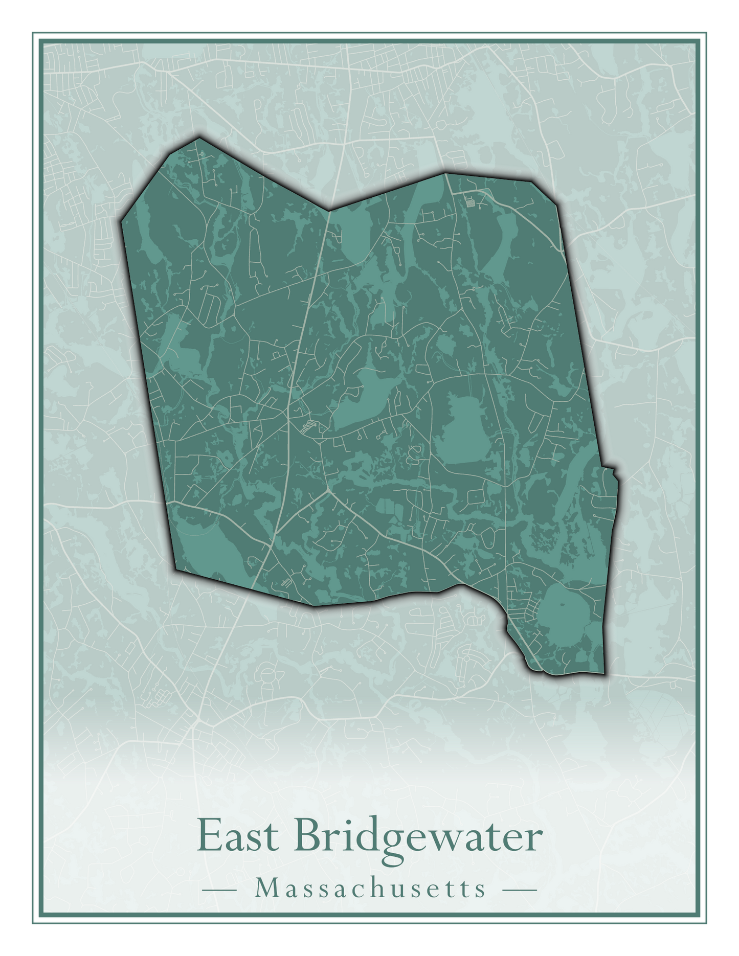 Massachusetts Towns - Street Map (Dudley - East Bridgewater)