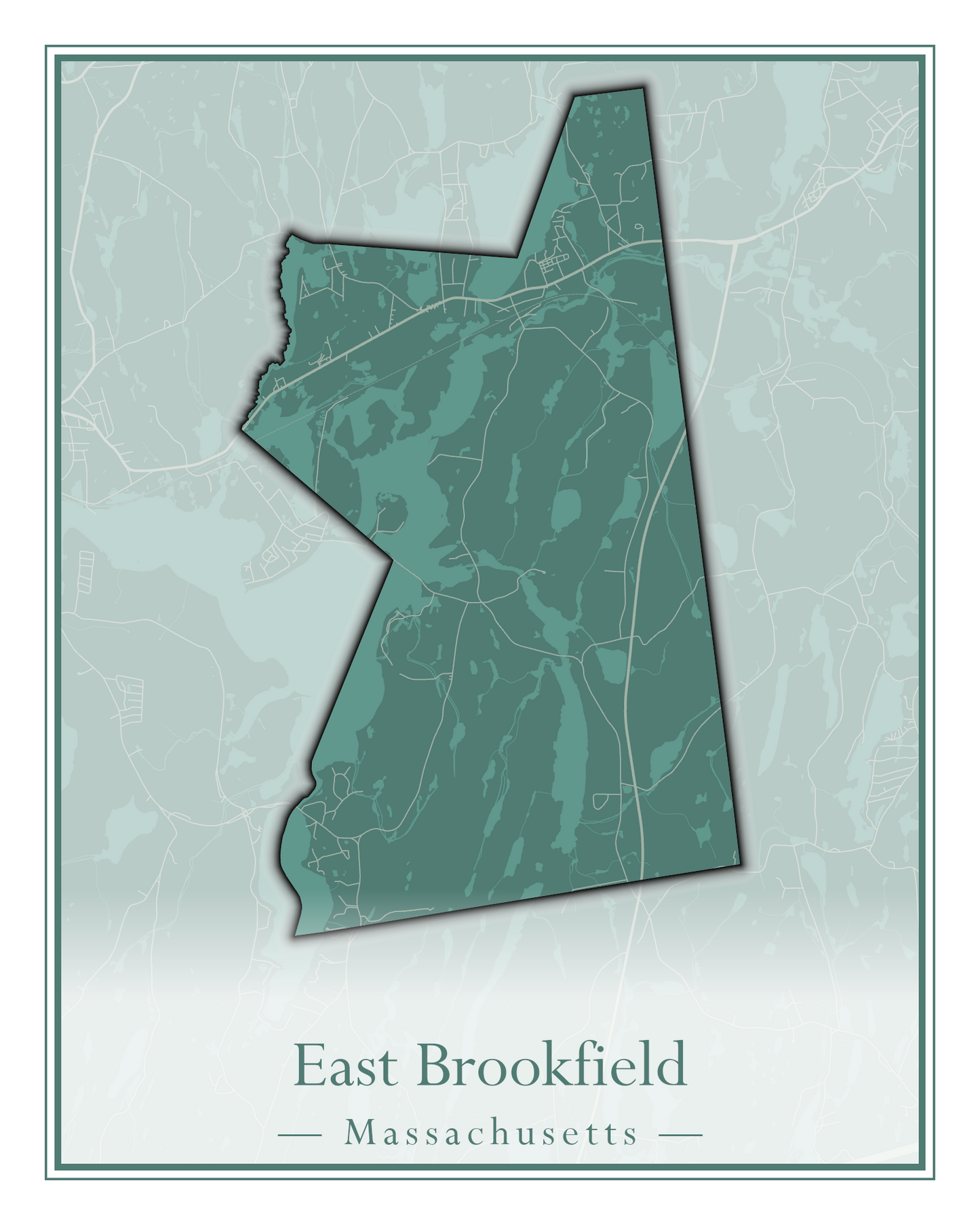 Massachusetts Towns - Street Map (East Brookfield - Easthampton)