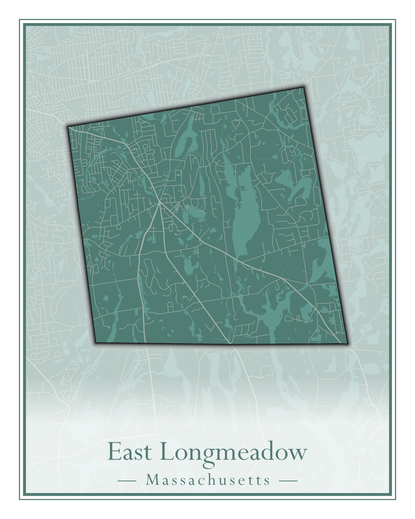 Massachusetts Towns - Street Map (East Brookfield - Easthampton)