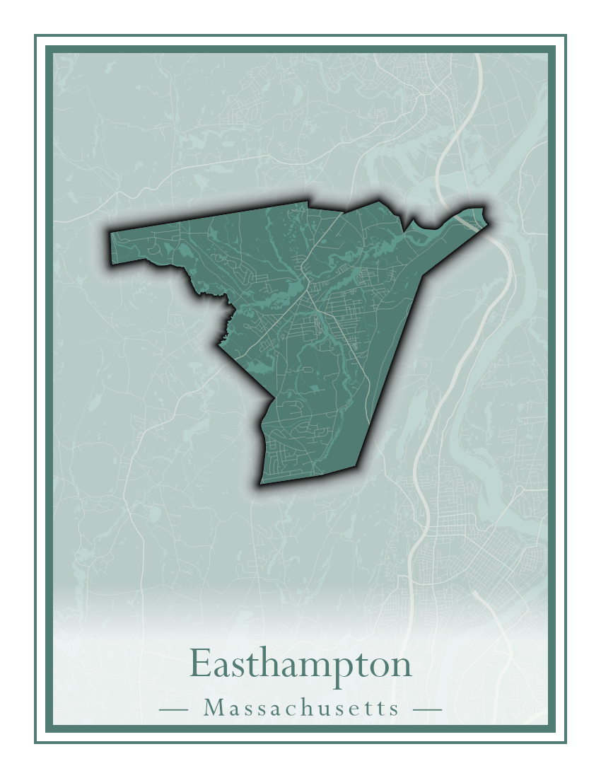 Massachusetts Towns - Street Map (East Brookfield - Easthampton)