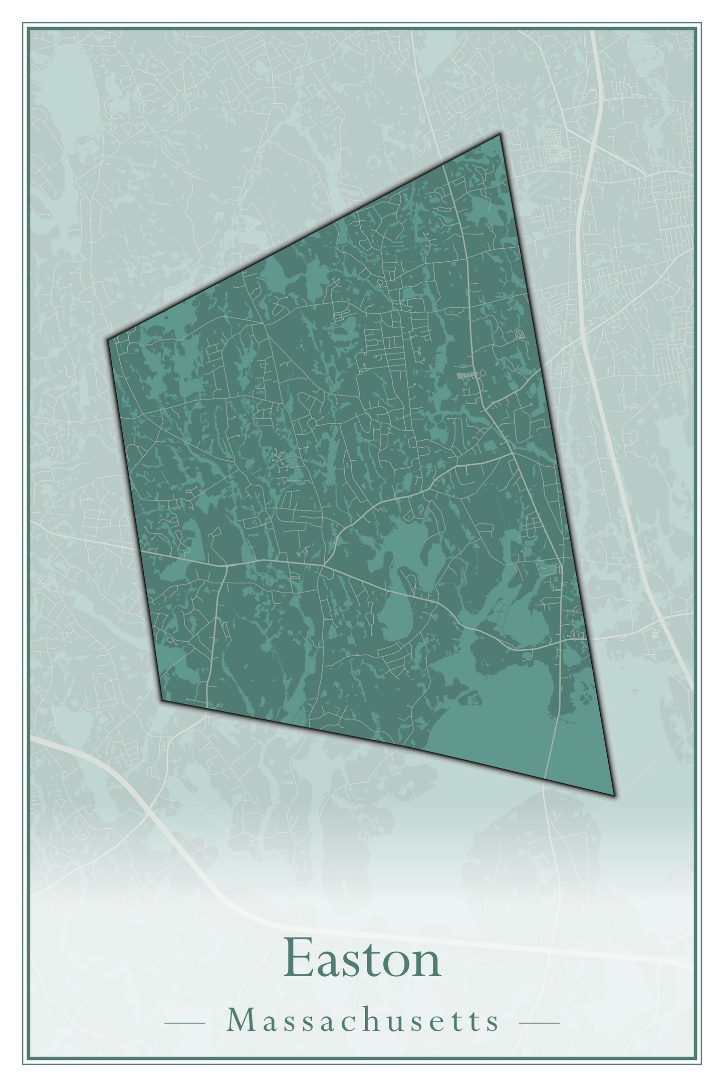 Massachusetts Towns - Street Map (Easton - Erving)