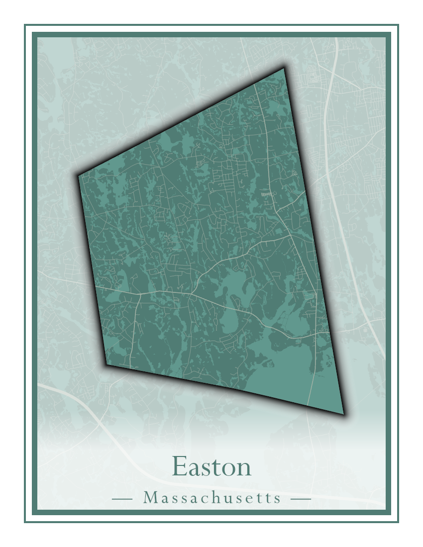 Massachusetts Towns - Street Map (Easton - Erving)