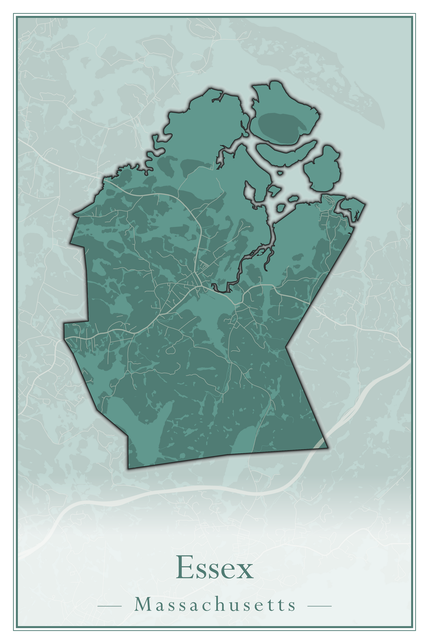 Massachusetts Towns - Street Map (Essex - Fall River)