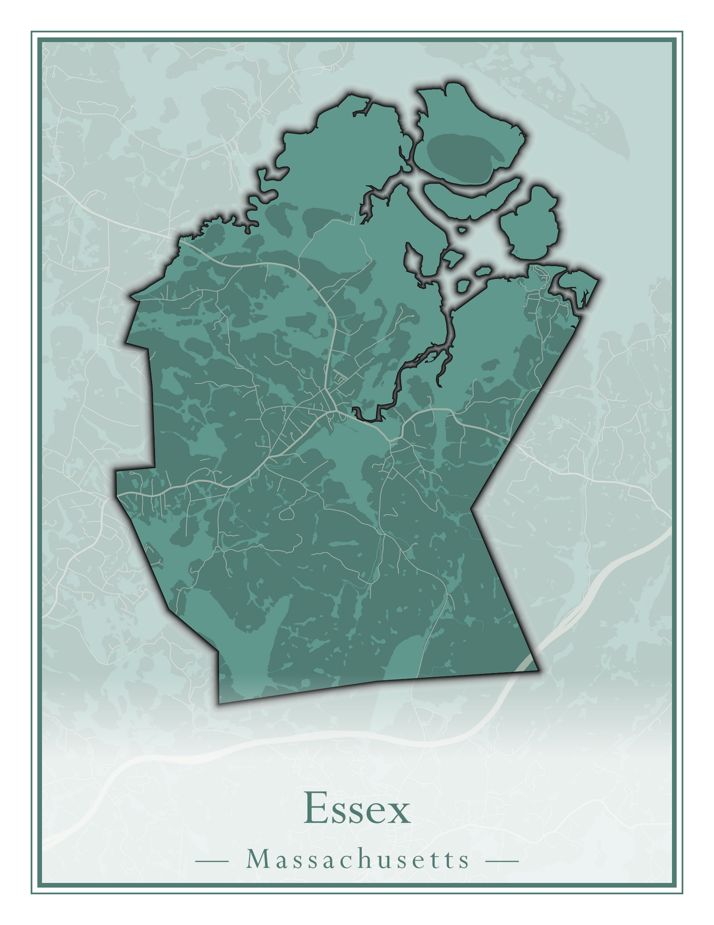 Massachusetts Towns - Street Map (Essex - Fall River)