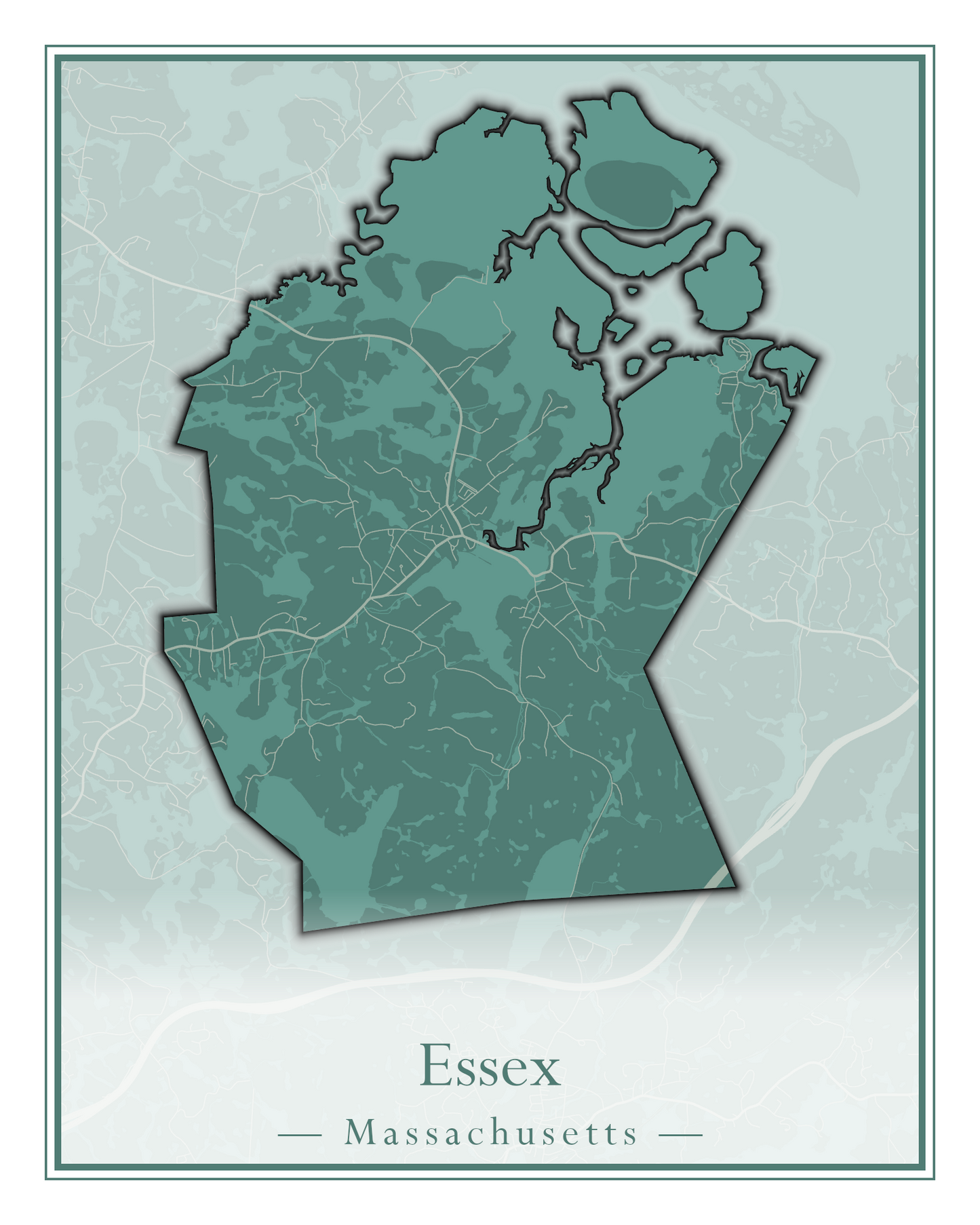 Massachusetts Towns - Street Map (Essex - Fall River)