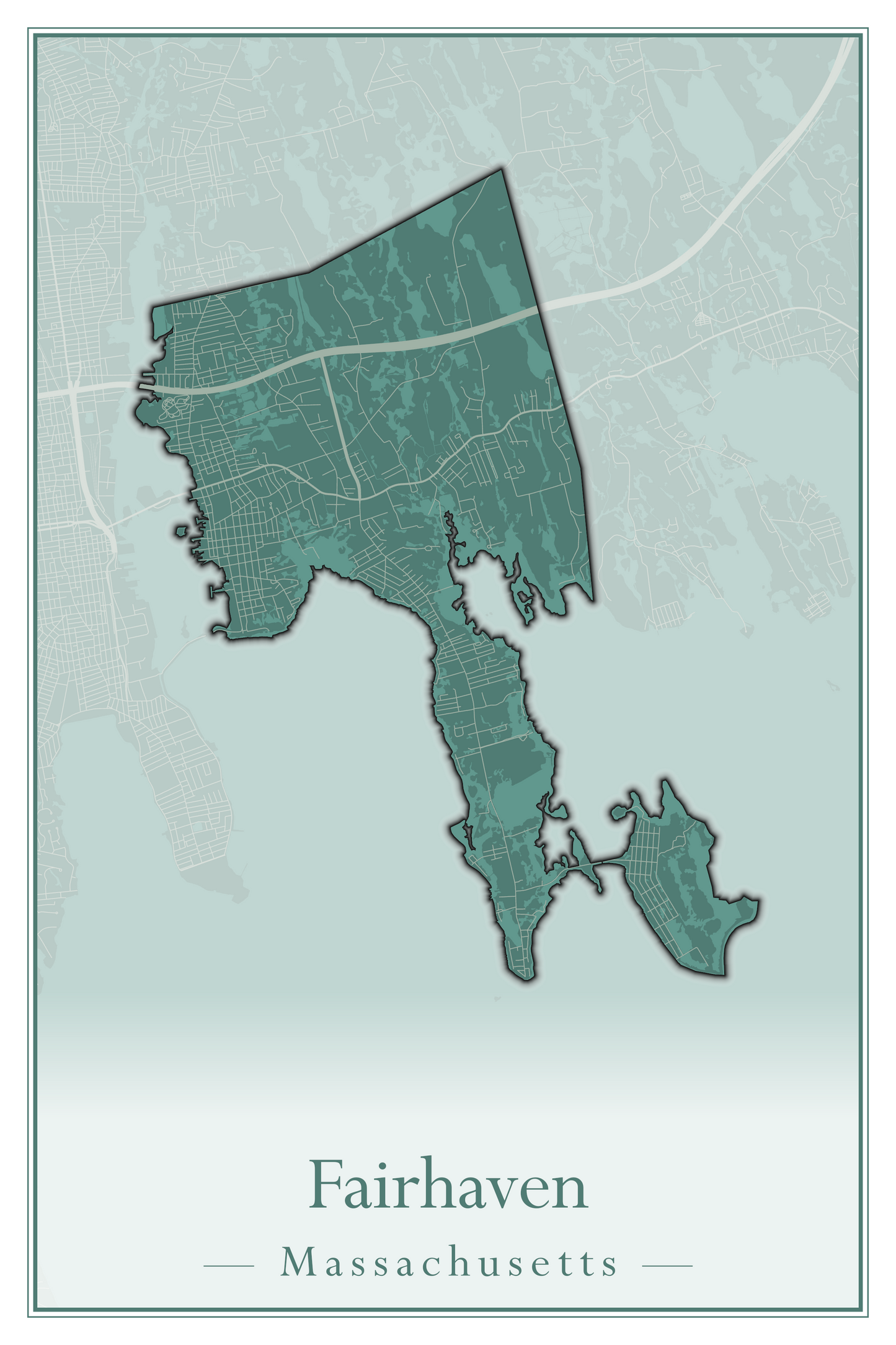 Massachusetts Towns - Street Map (Essex - Fall River)